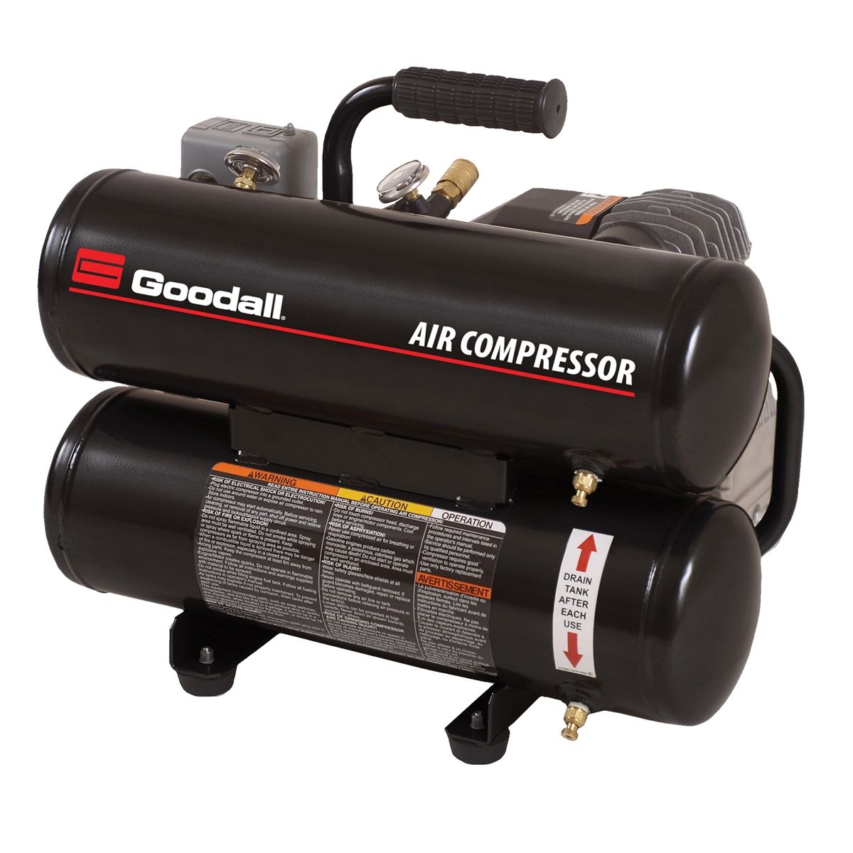 Portable Air Compressor, 4.1 cfm, 1 stage