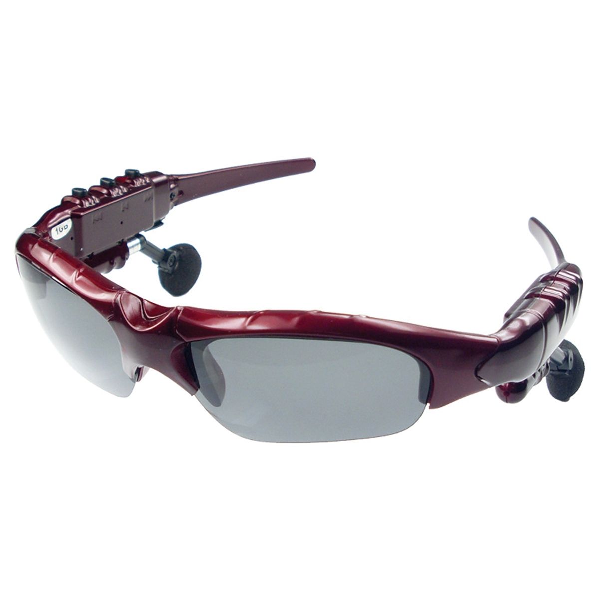 Red Sunglasses with MP3 2 GIG FM Flip-up Lenses