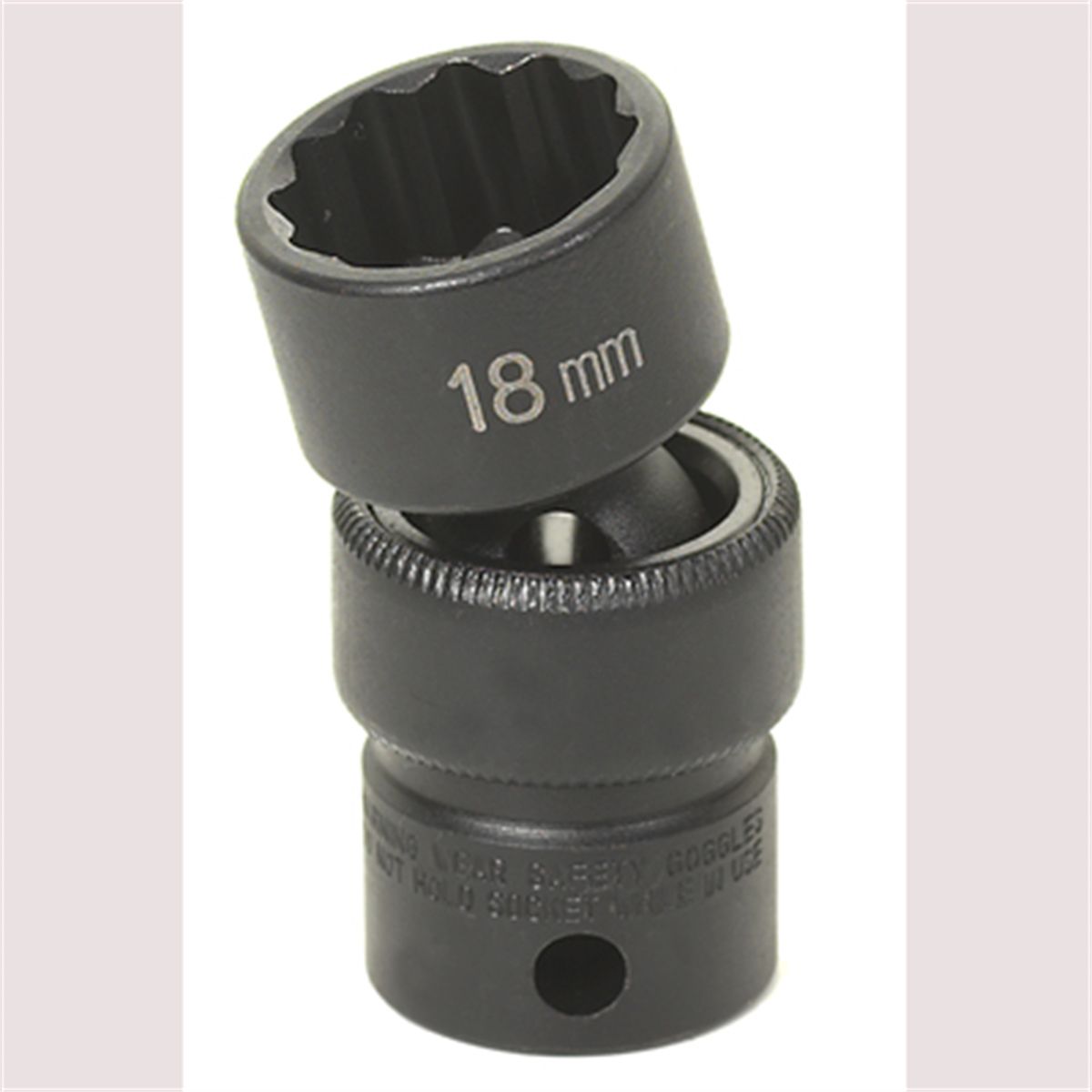 3/8 Inch 12 Point Standard Universal Impact Swivel Socket 18mm