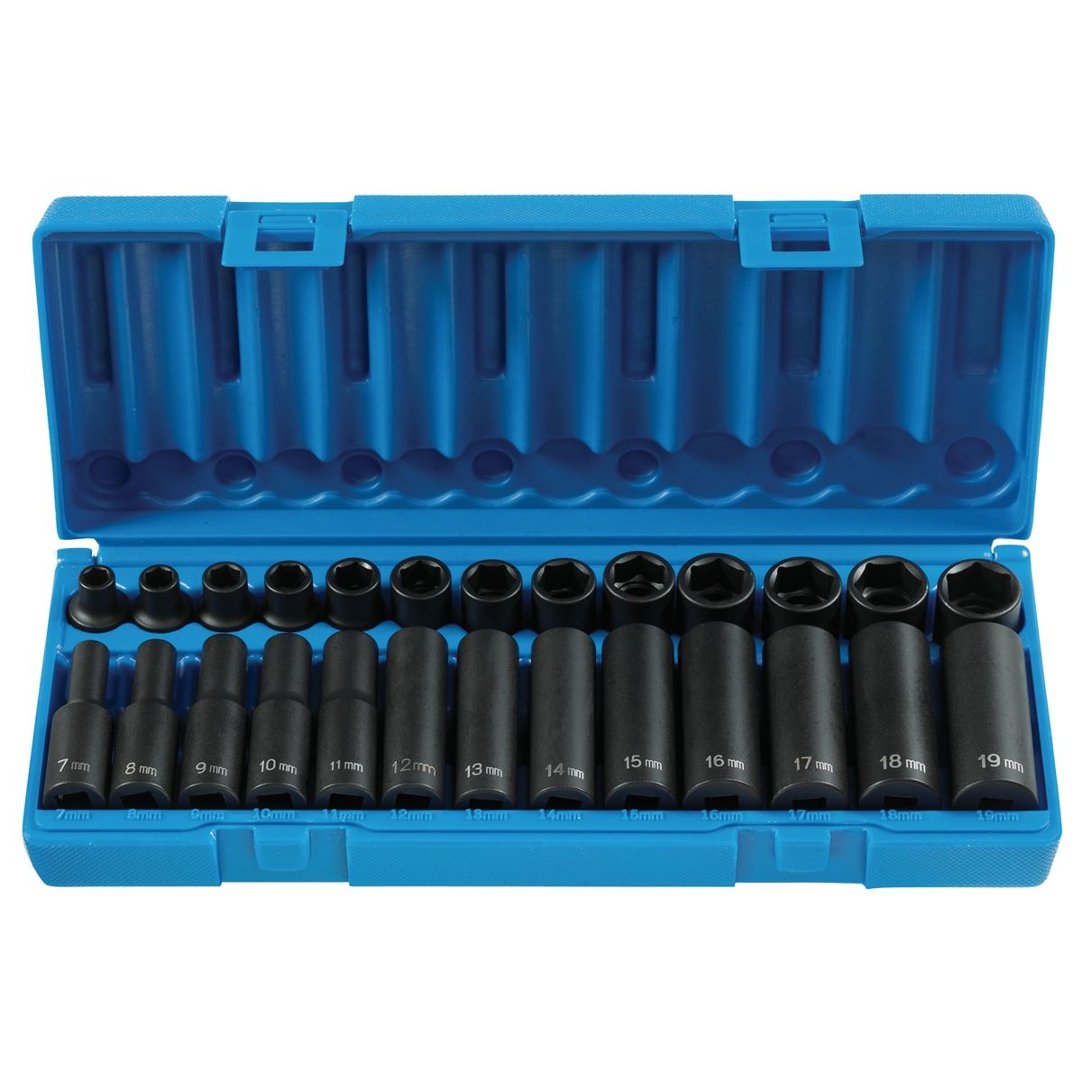 3/8 In Drive 6 Pt Standard & Deep Length Metric Master Set - 26-