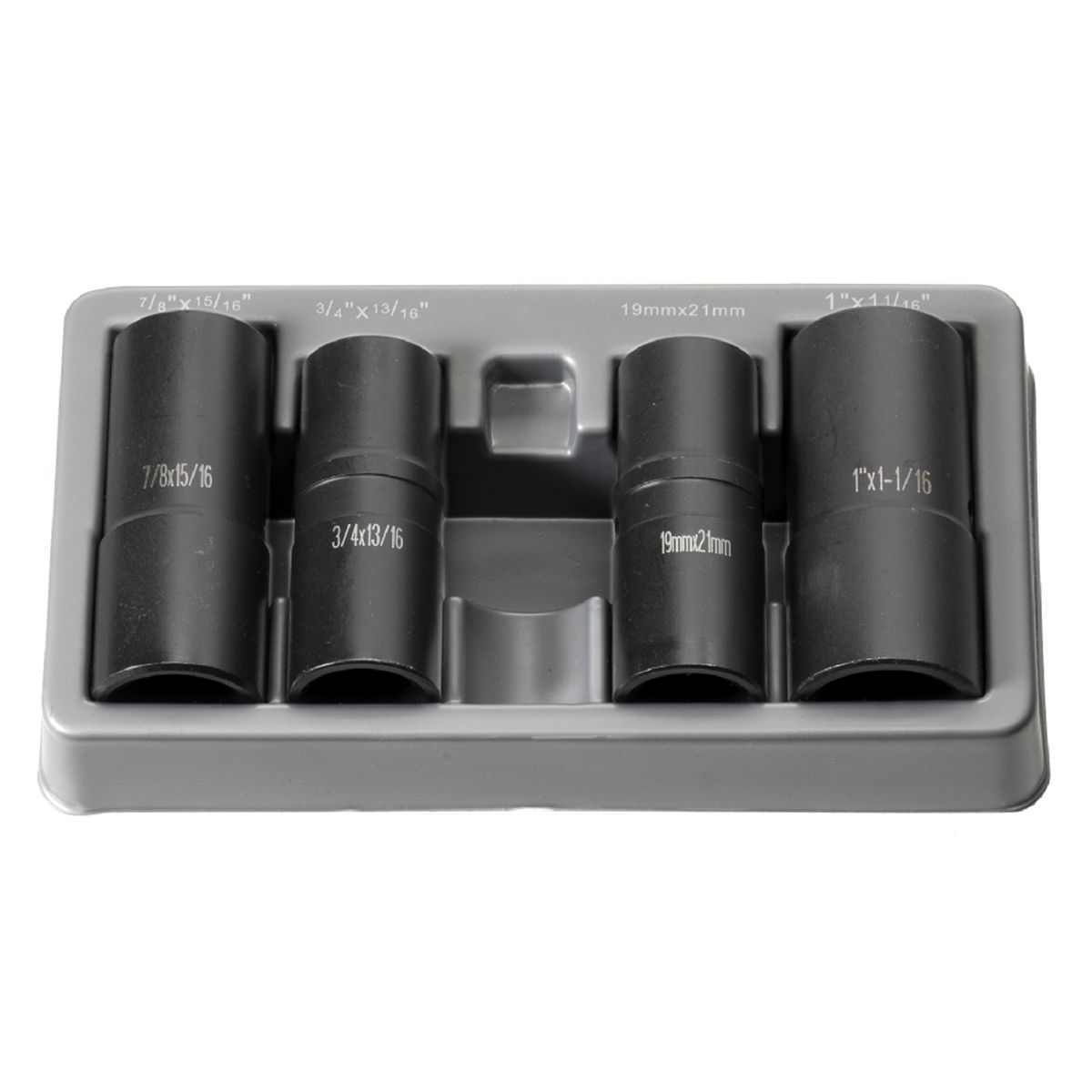 1/2 In Dr Thin Wall Flip Socket Set - 4-Pc
