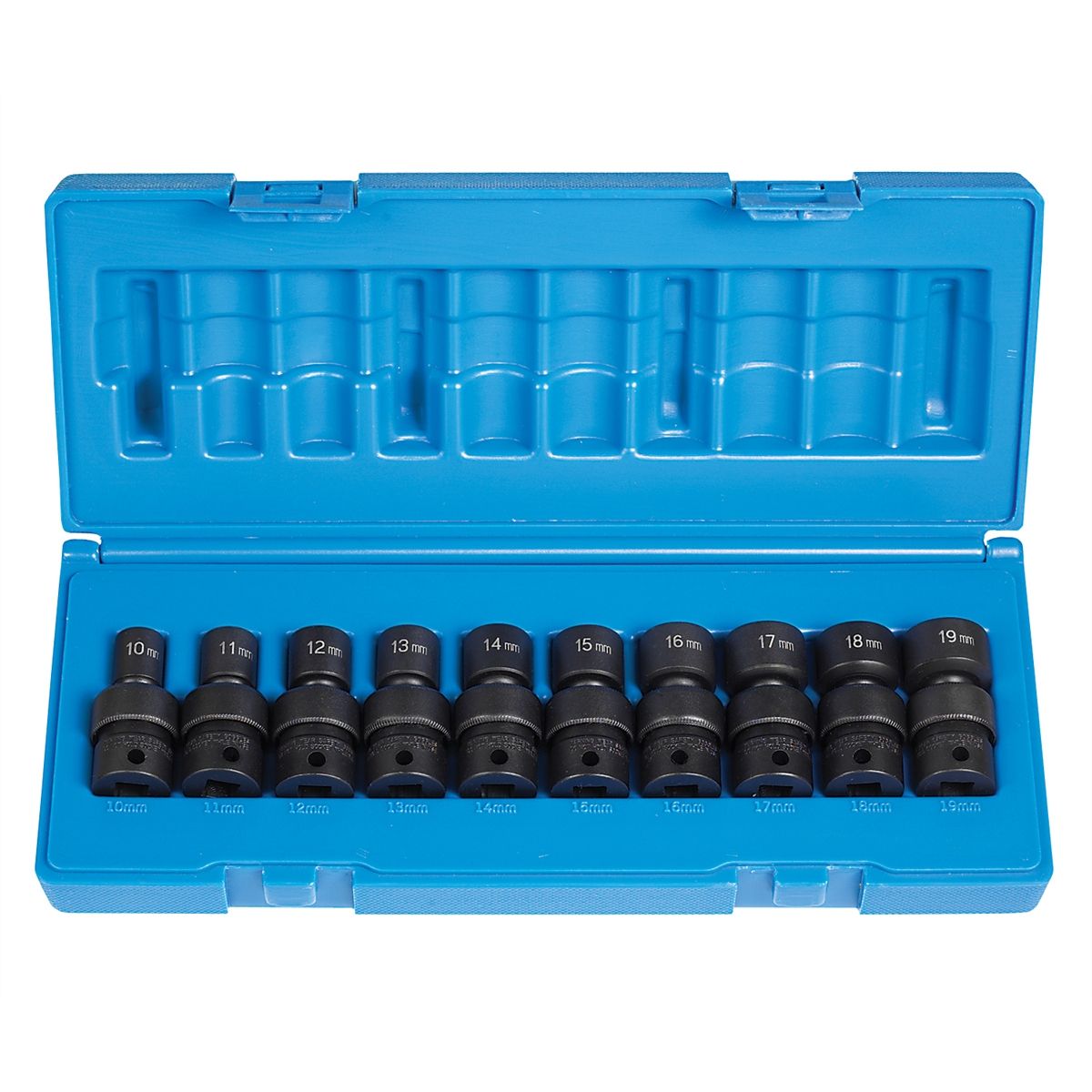 3/8 In Dr 12-Pt Std Metric Universal Set - 10-Pc