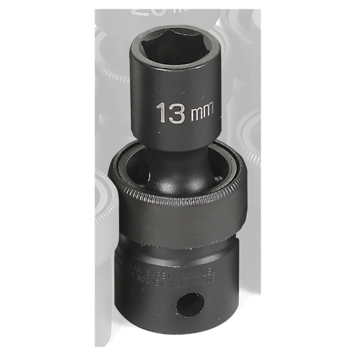 1/2 Drive x 13mm Standard Universal Impact Swivel Socket Grey