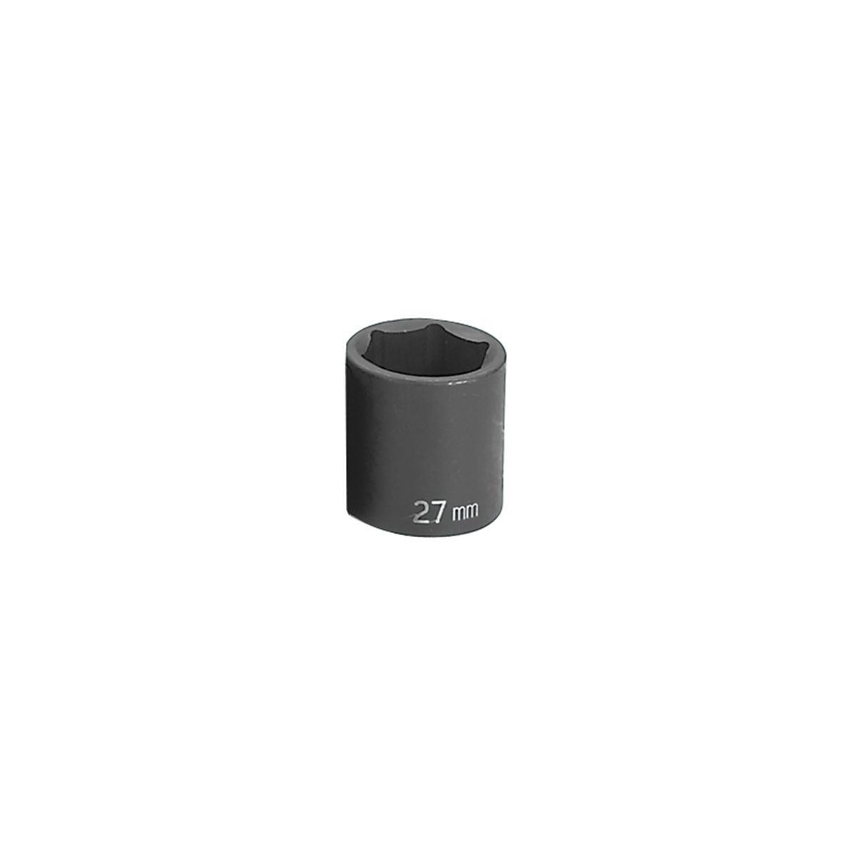 27MM 1/2'' Drive Standard Length Socket by Grey Pneumatic