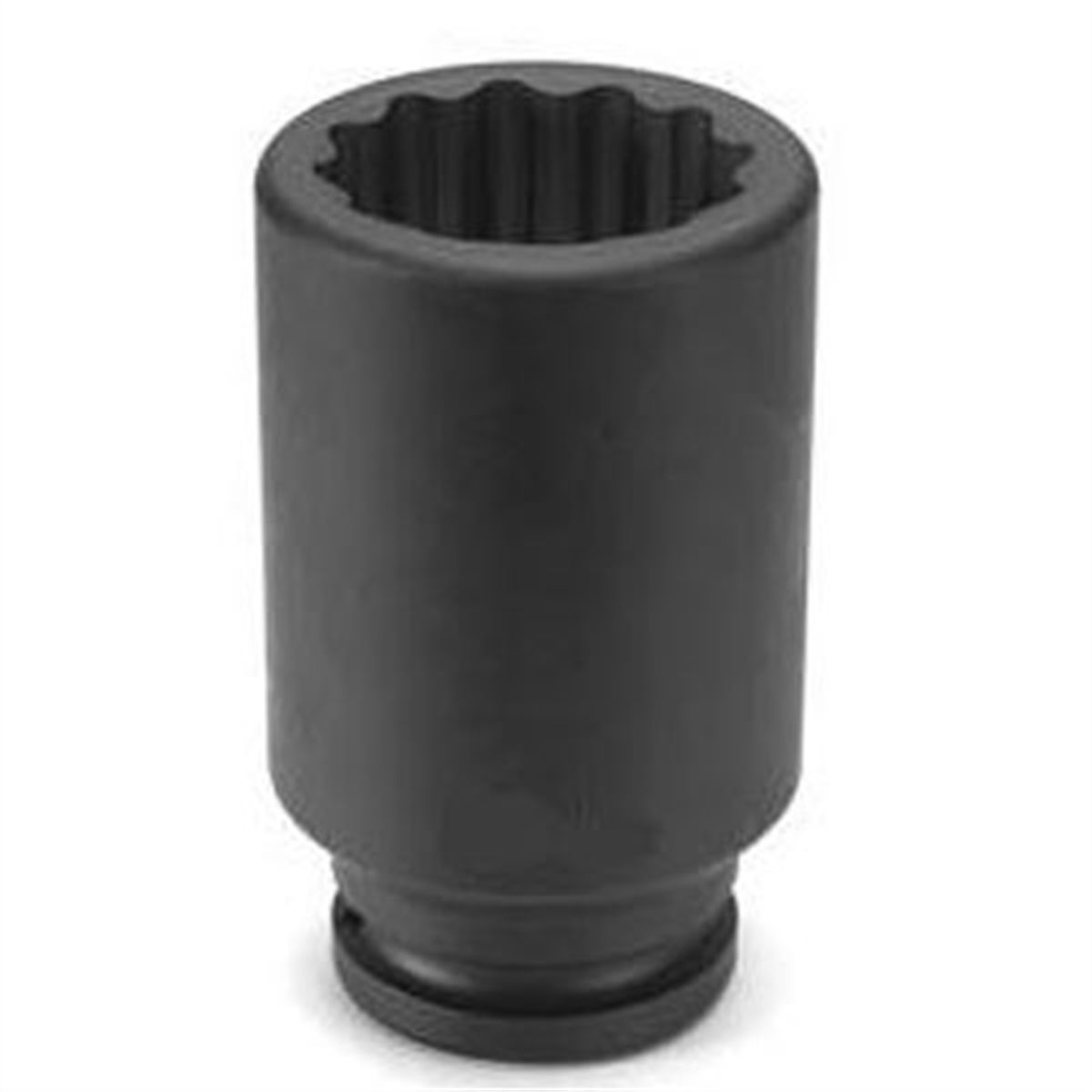 3/4 In Dr Deep Truck Pinion Locknut Impact Socket 21/8 In Grey