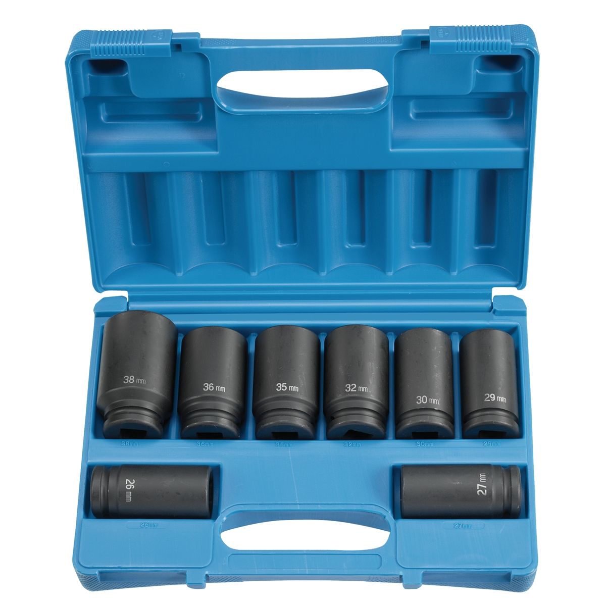 3/4 In Dr Deep Metric Impact Socket Set - 8-Pc