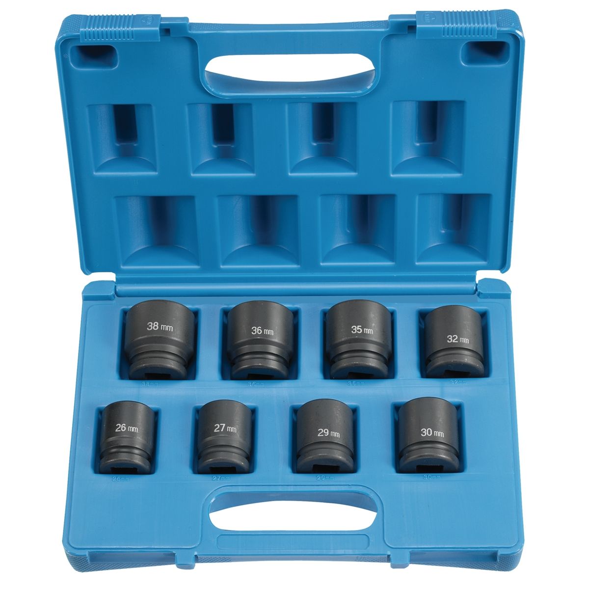 3/4 In Dr 6 Pt Metric Impact Socket Set - 8-Pc