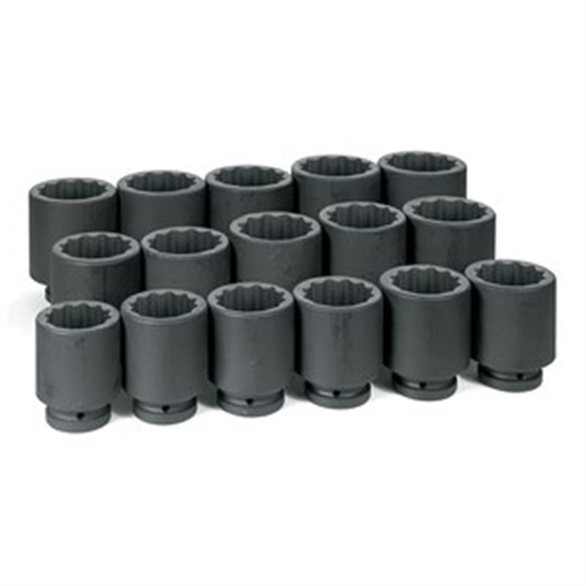 1 Inch Drive Deep Length Fractional SAE 12 Pt Impact Socket Set