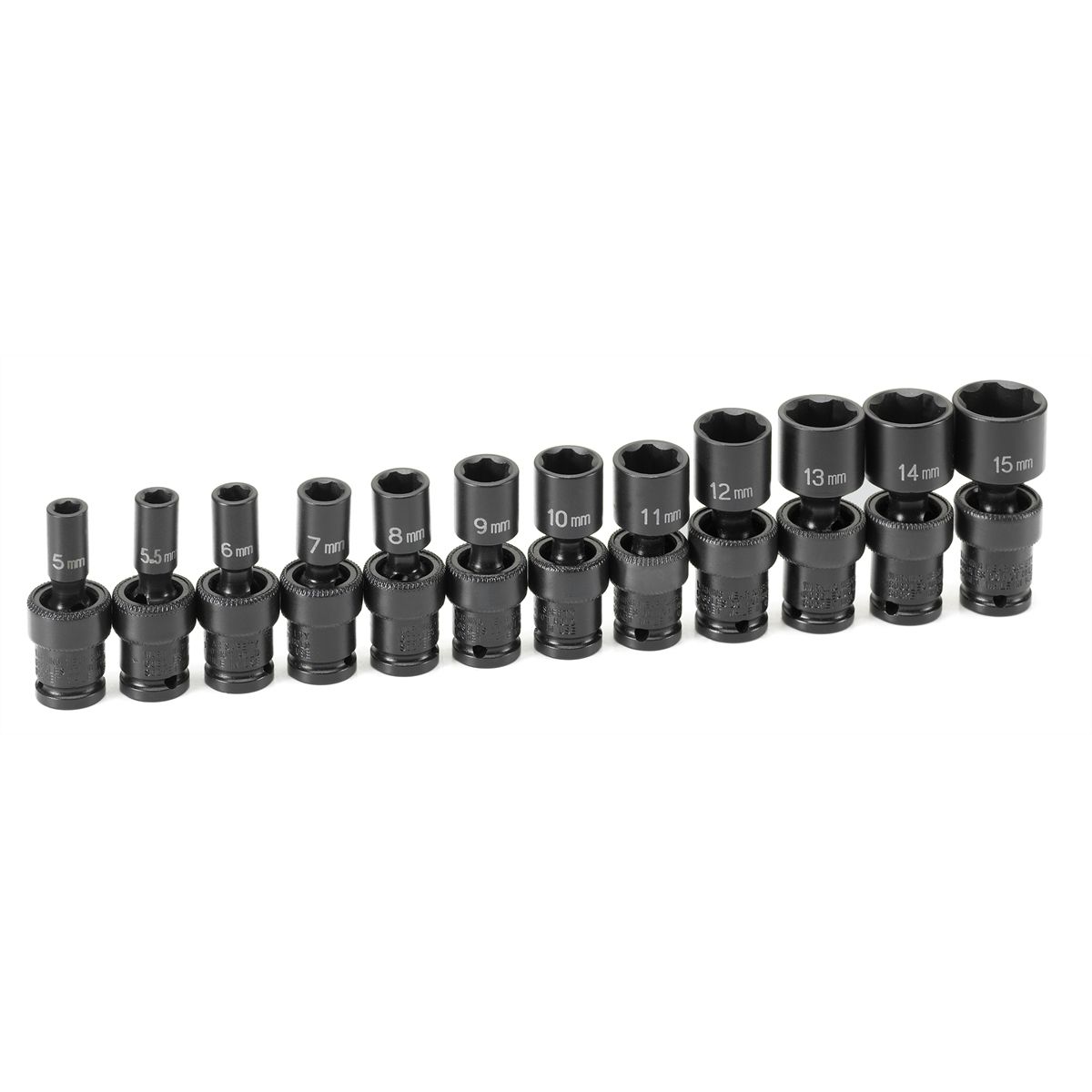 Grey Pneumatic 9712UM 1/4 In Dr Std Length Metric Universal Set