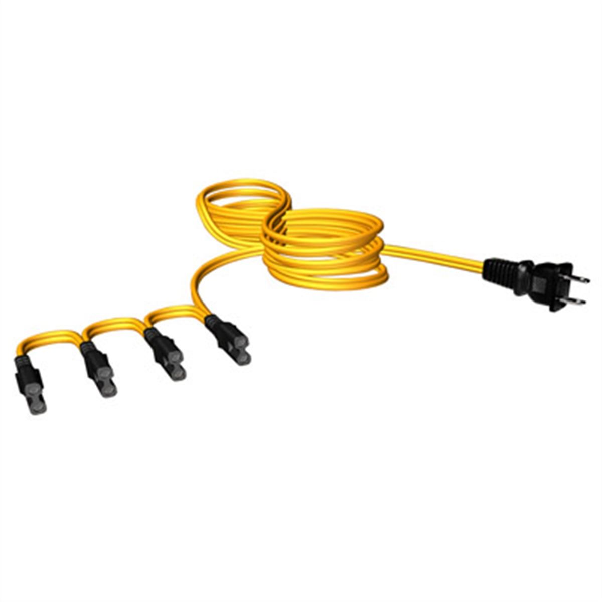 AC Power Cable, 4 Output, 12'