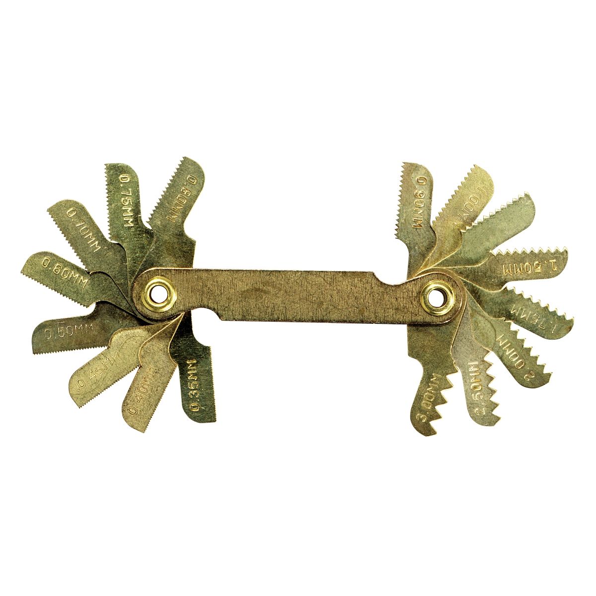 16-Leaf Metric Thread Pitch Gauge