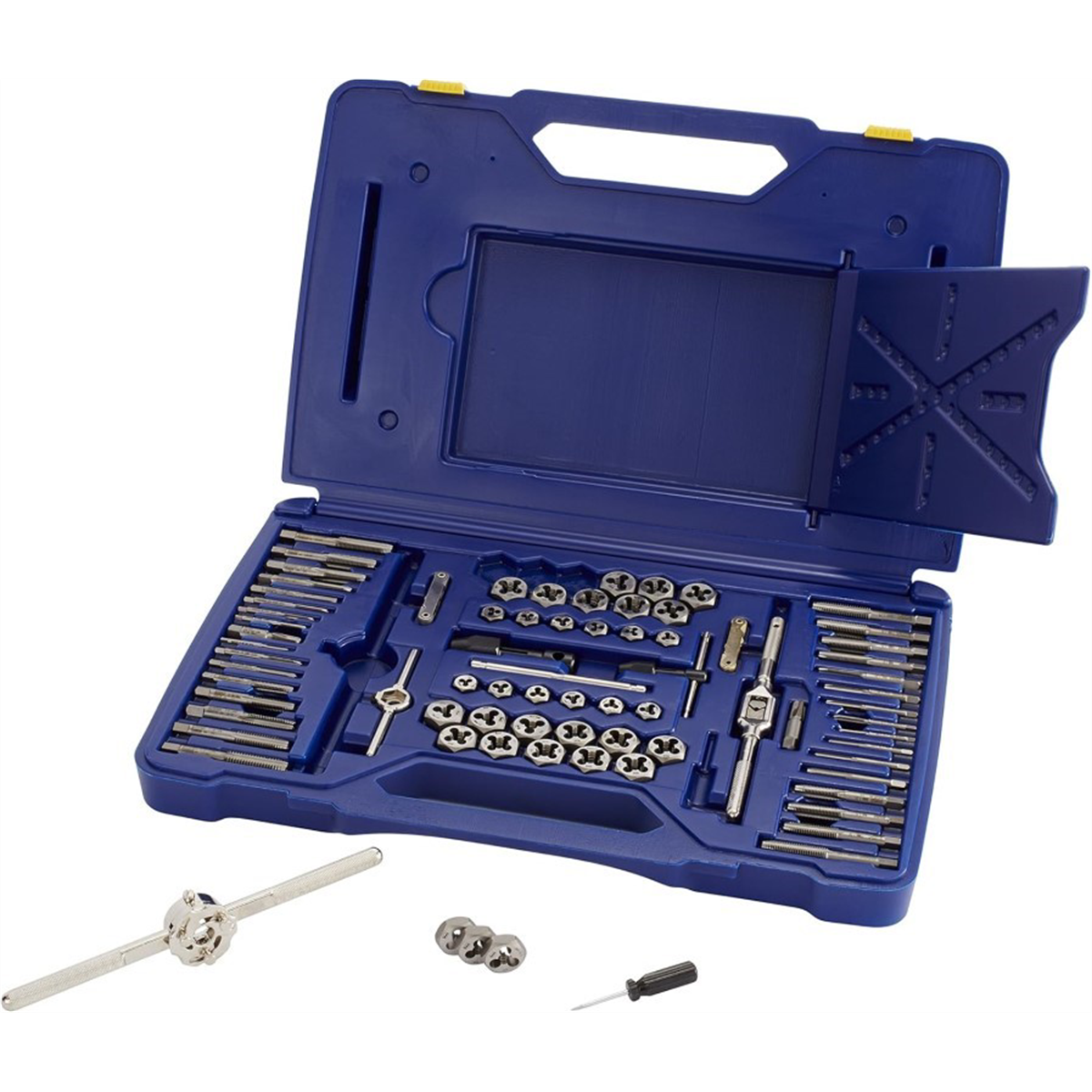 IRWIN 76 Piece Machine Screw/Fractional/Metric Tap and Hex Die S