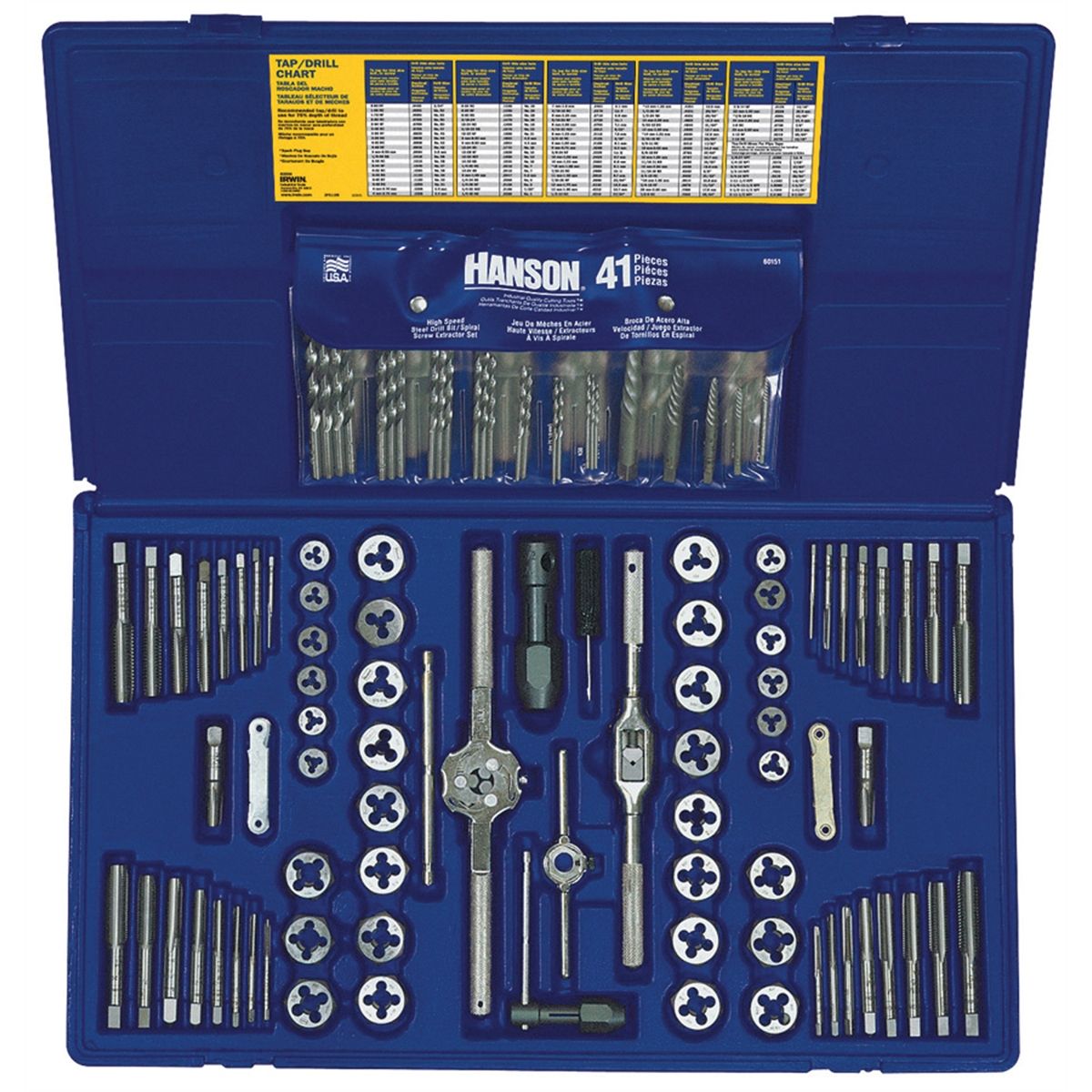 117-Pc Deluxe Combo Set - Taps & Dies, HSS Drills,...