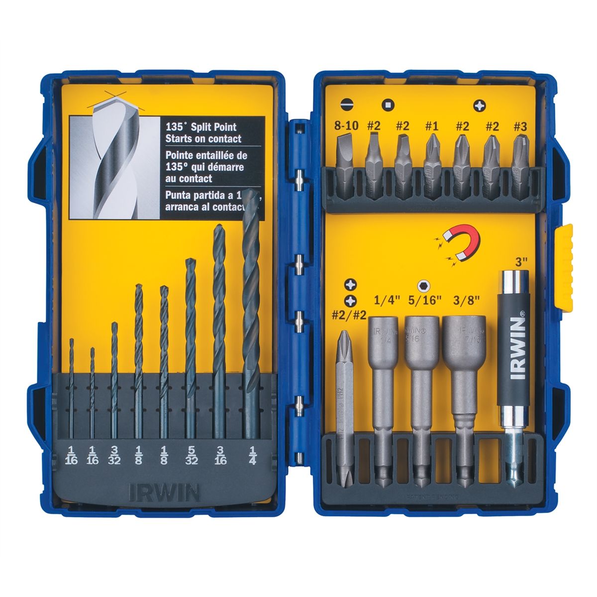 Fastener Drive Tool and Drill Bit Set, 20Piece Hanson 357020