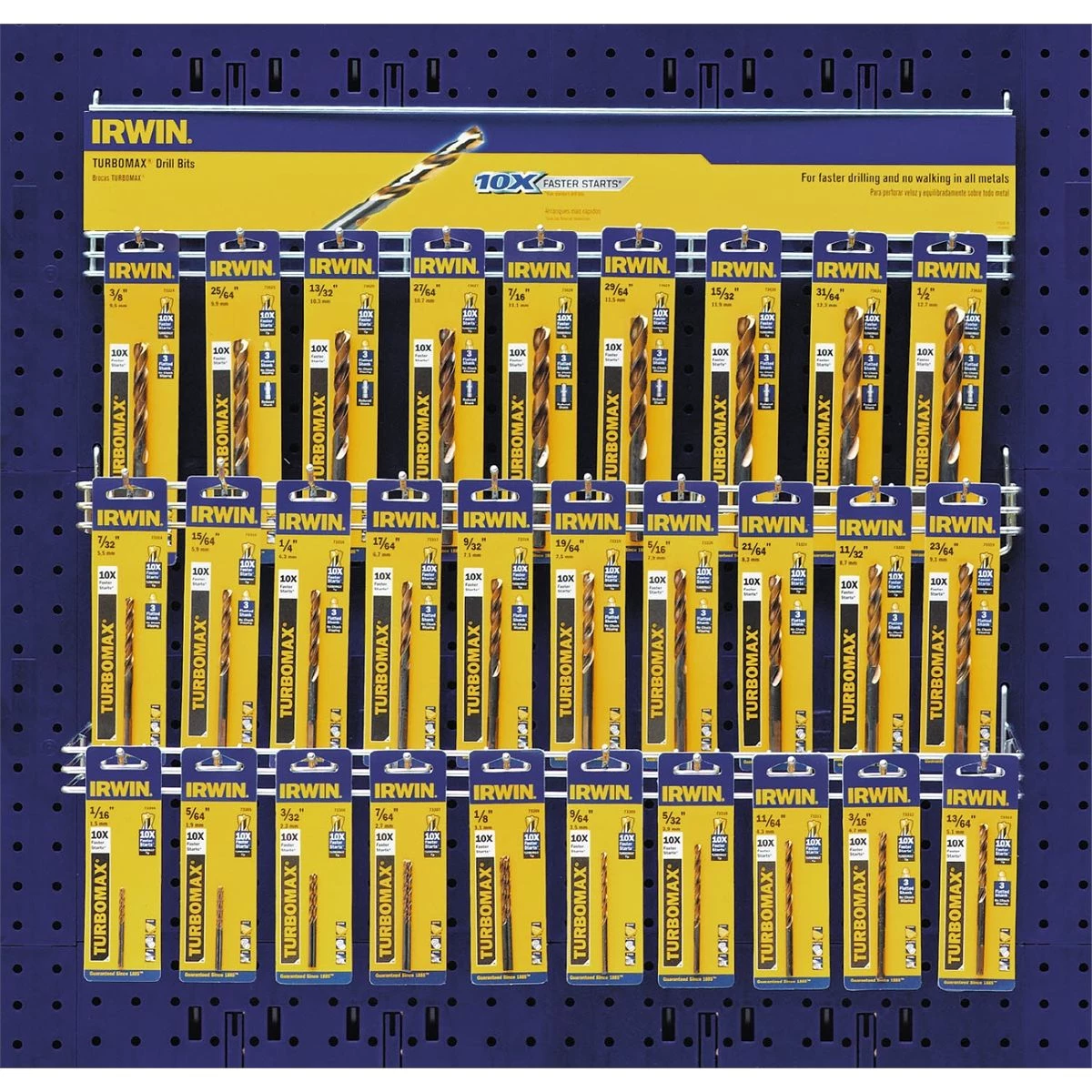 Drill Bit 58 pc. 3/8" RS Display