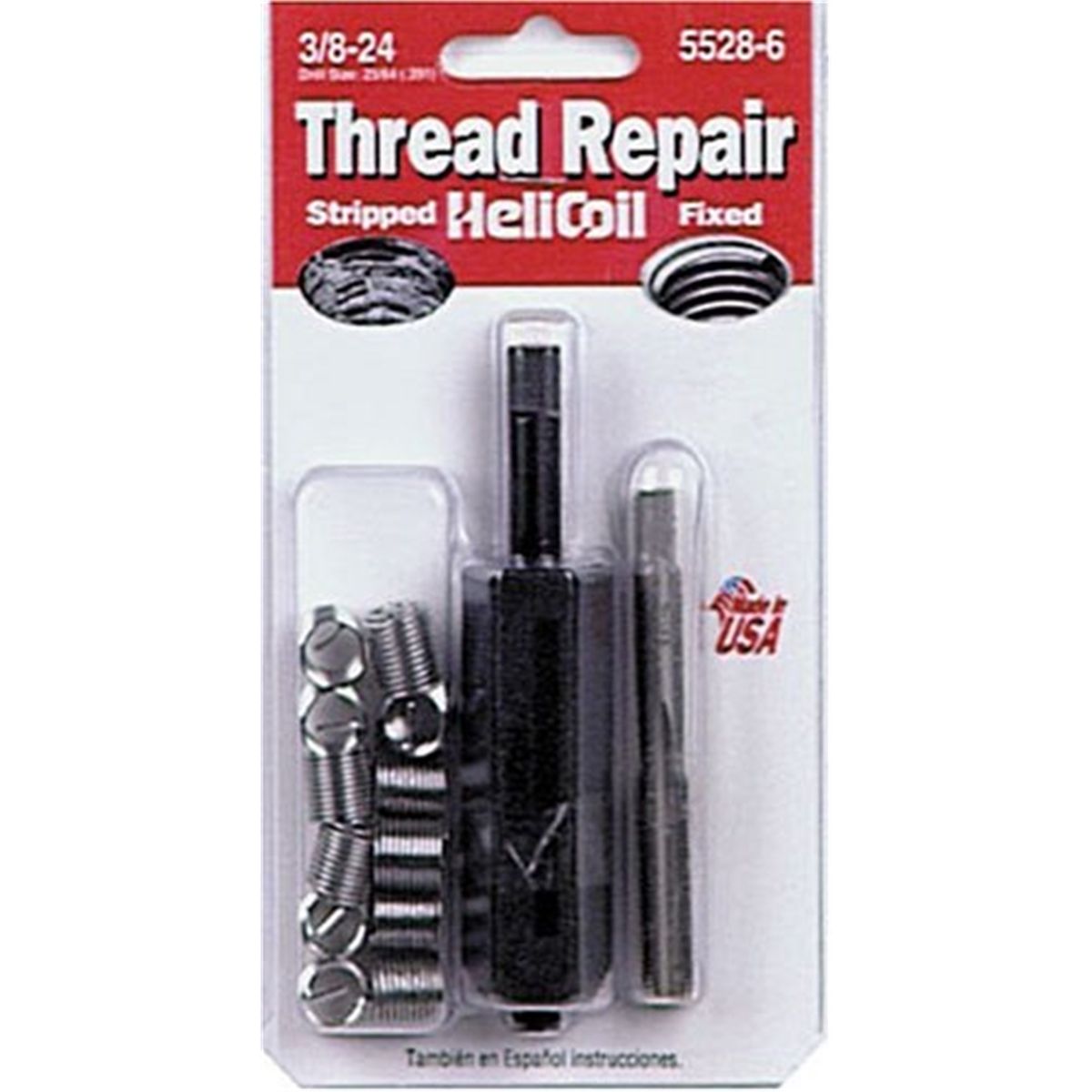 Helicoil Kit 3/8-24 thread Repair Insert Tap Set 31in1 Tool Kit 