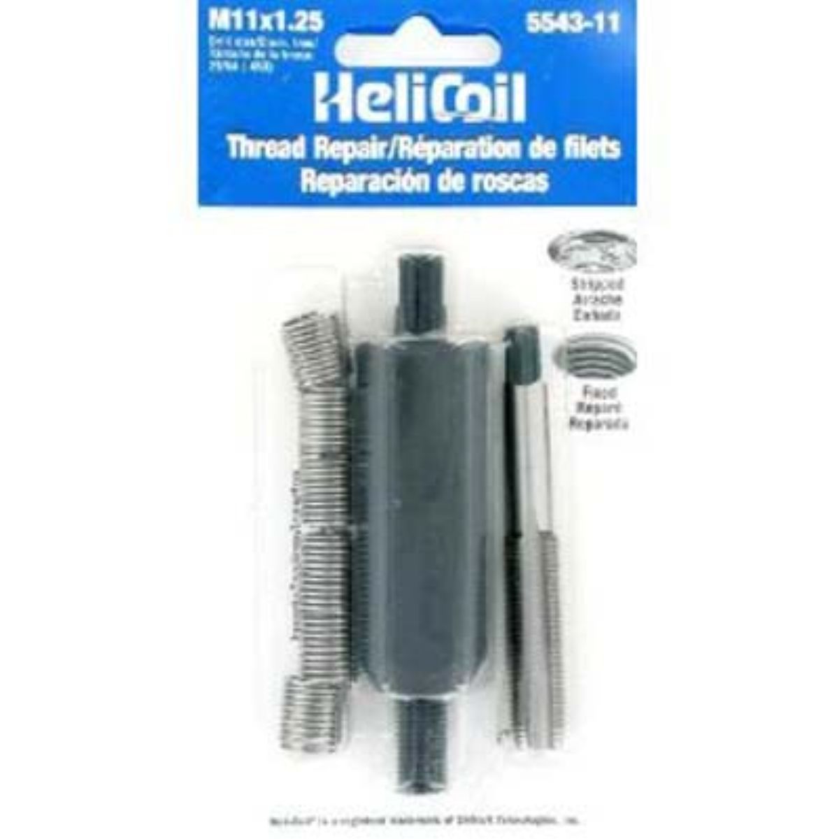 17pcs Helicoil Type Steel Female Thread Repair Kit M11 x 1.25 Twist Drill Bits 