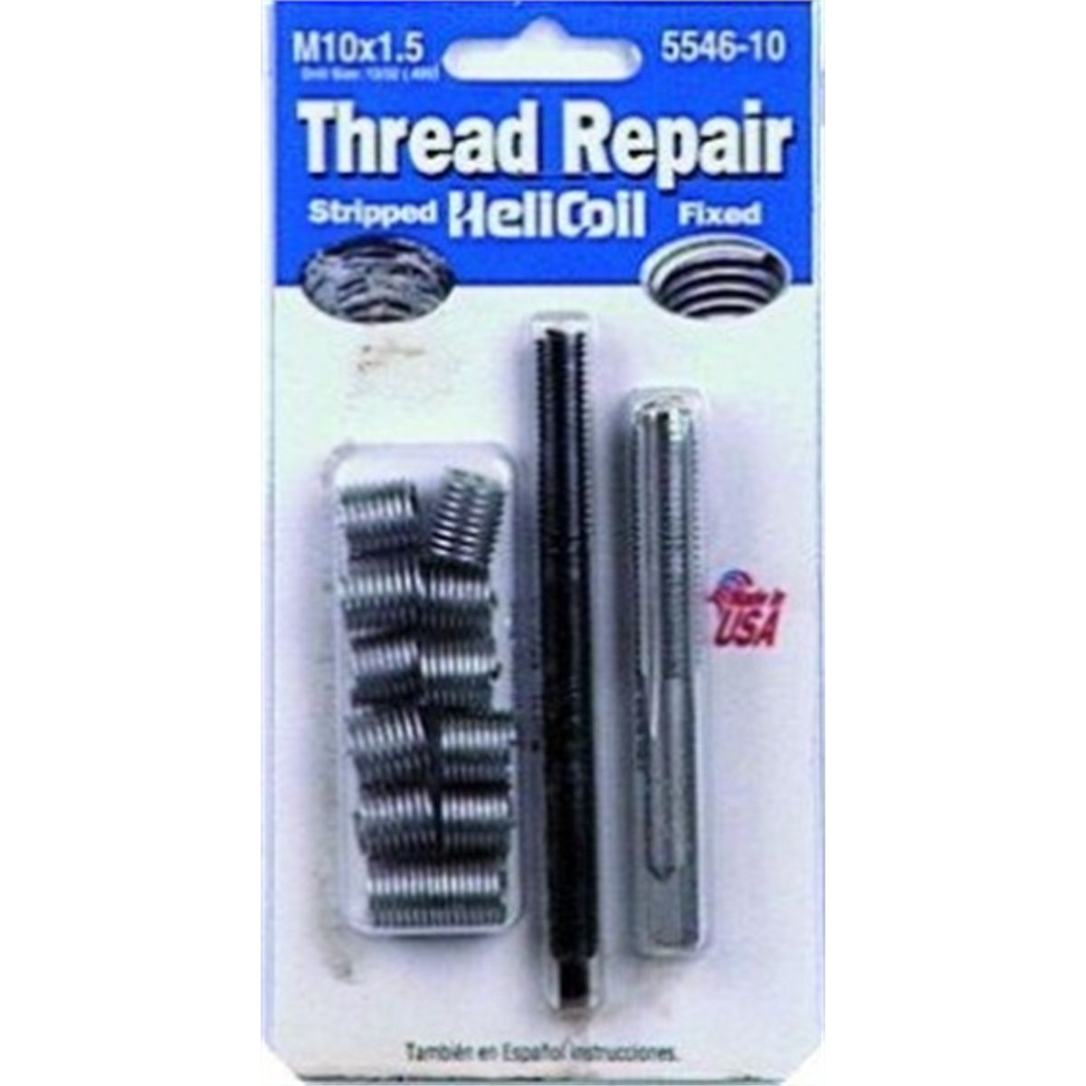 Perma Coil 1221-310 Metric Thread Repair Insert Kit M10x1.5 Helicoil 5546-10 