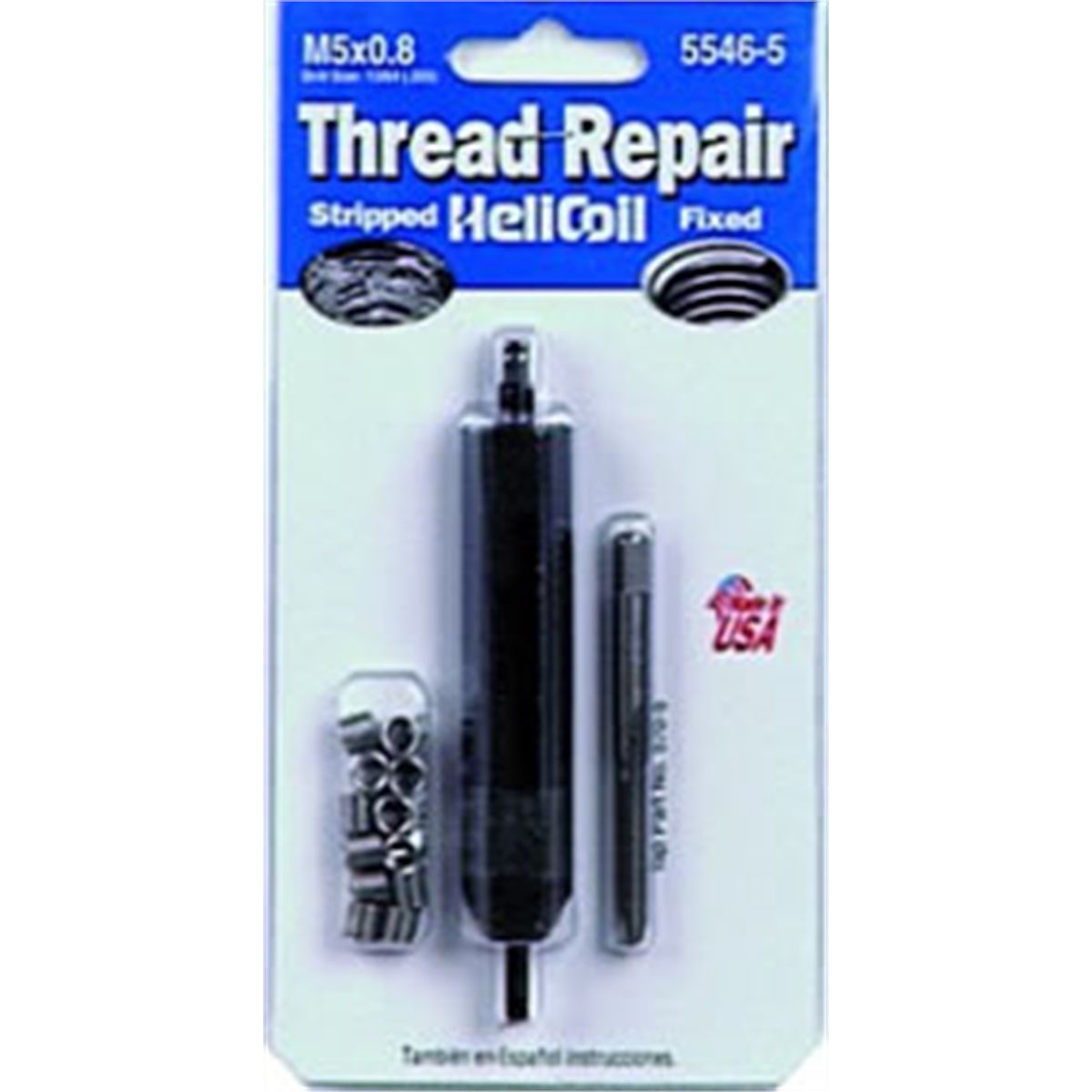 V Coil 5/8" BSF Wire Insert Thread Repair Kit Fits Helicoil 04170 