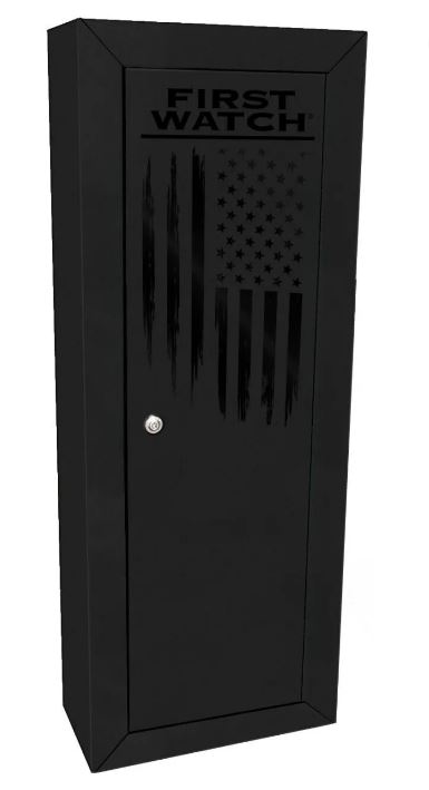 First Watch 8 Gun Steel Security Cabinet Flag