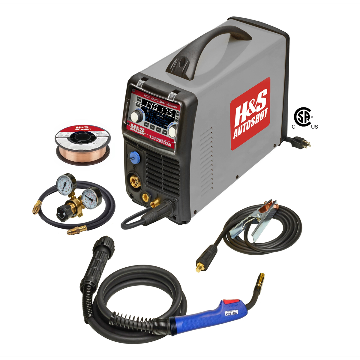 H&S AutoShot HSW-6215 Multi-MIG 140A Welder (115V)