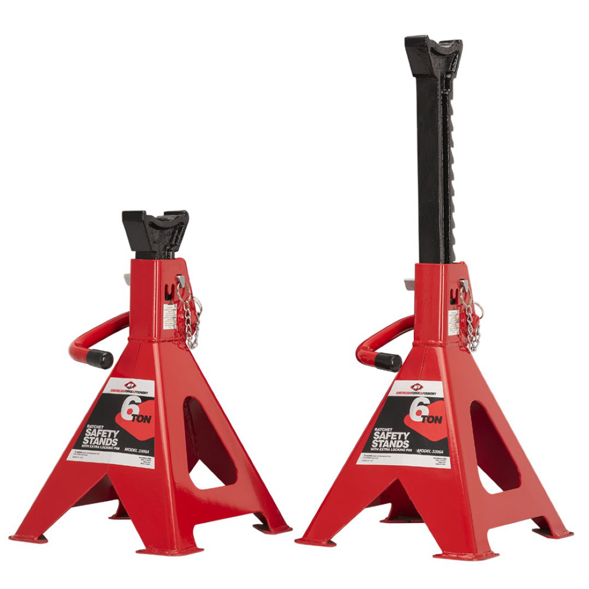 AFF - Jack Stands - 6 Ton Capacity - Ratcheting - Double Locking