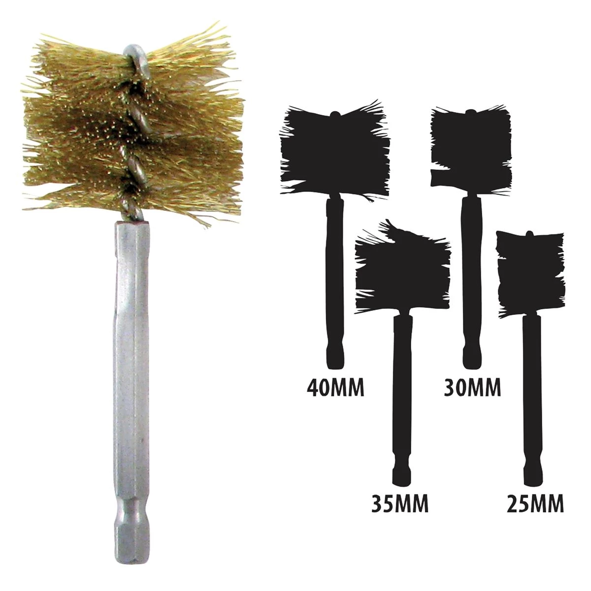 (image for) 4 PC XL BRASS BRUSH SET