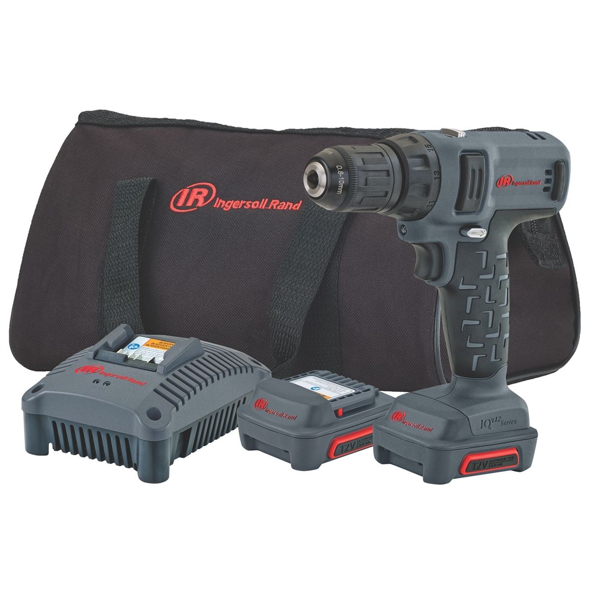 IQV12 Series 3/8 Inch 12V Drill Driver Kit w 2 Batteries, Tool B