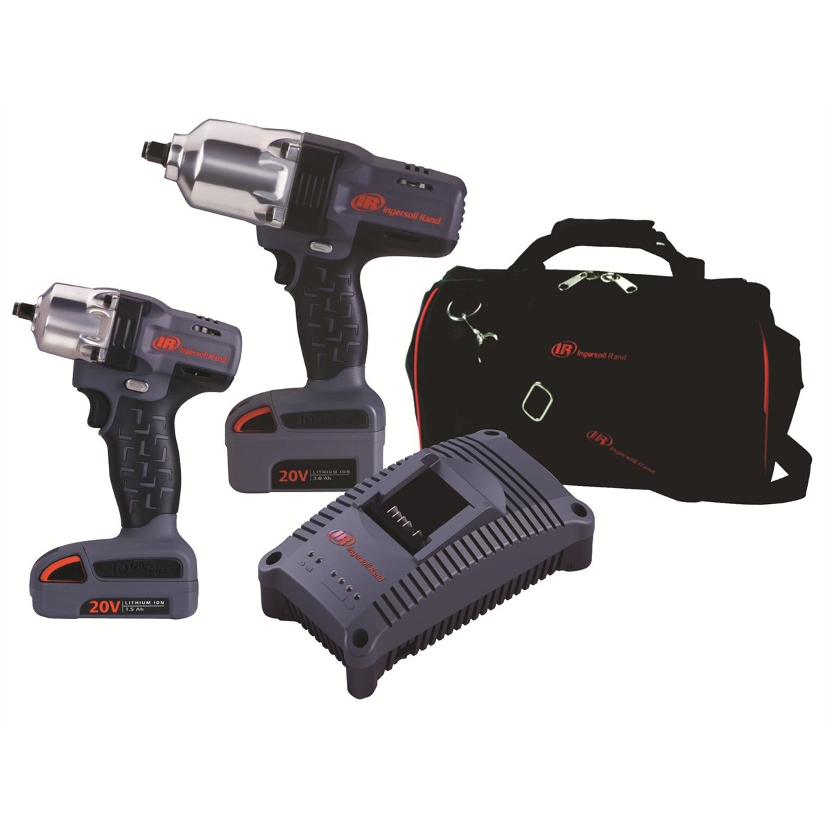 20V IQV20 Cordless 1/2, 3/8 Impact Wrench Combo Kit