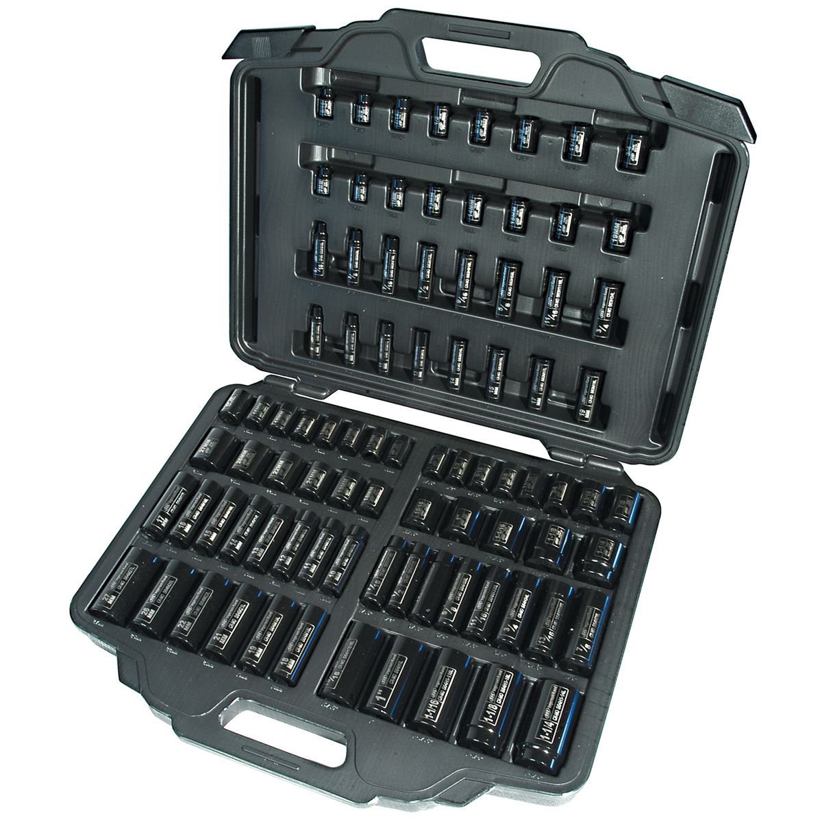 3/8 & 1/2 In Dr Mega Impact Socket Set - 86-Pc