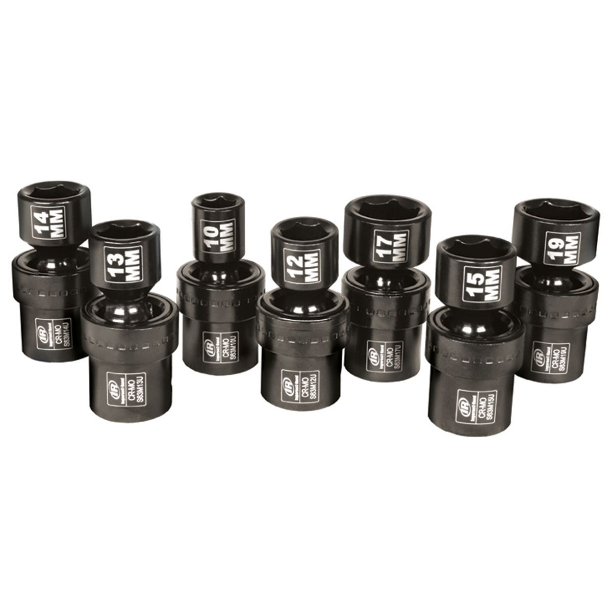 7 Pc 3/8" Drive Universal Swivel Deep Impact Socket Set CR molybdenum METRIC 
