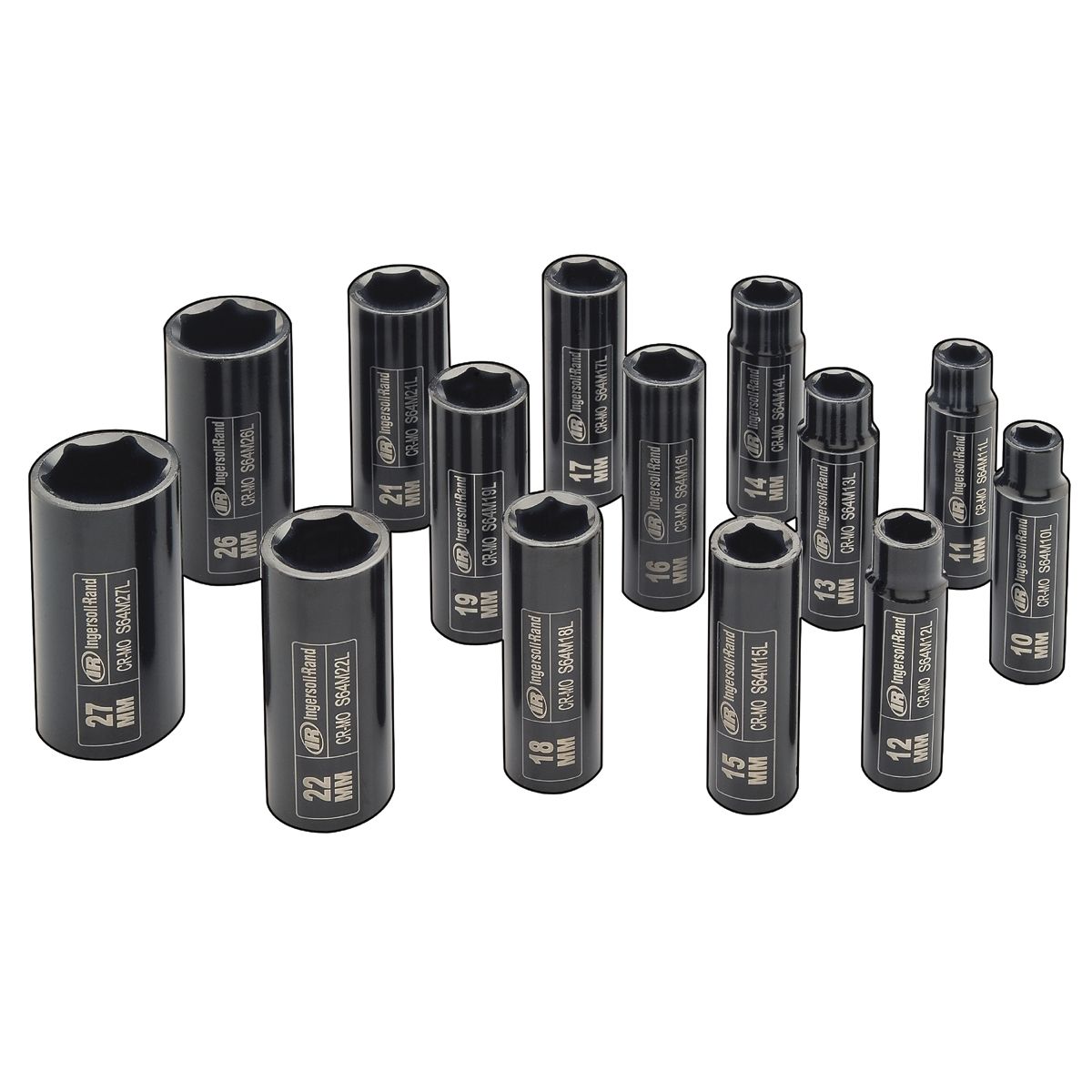 IngersollRand SK4M14L 1/2 In Dr Metric Deep Impact Socket Set IRTSK4M14L