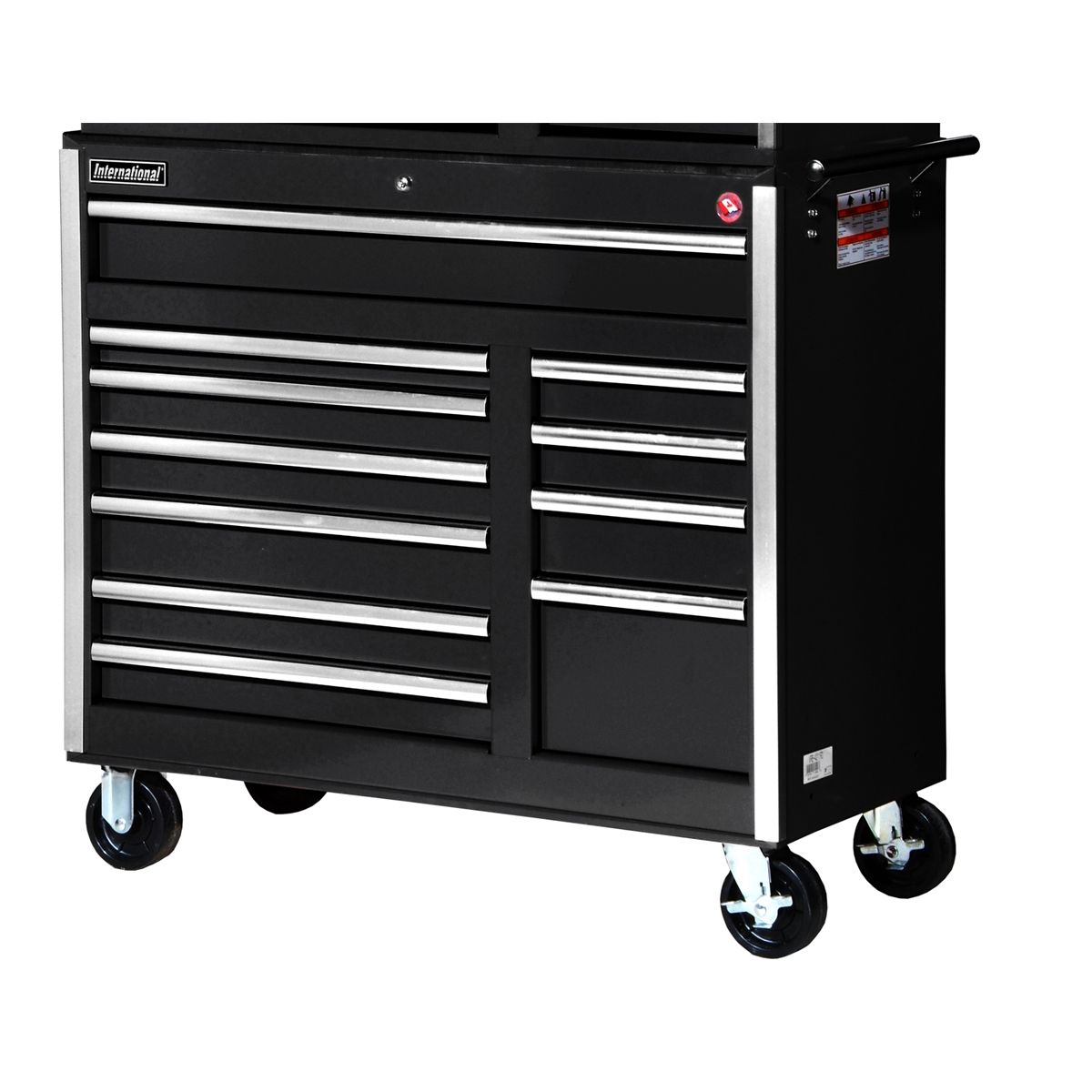 40"BLACK 11-DRAWER ROLLER CABINET,RLR BEARING
