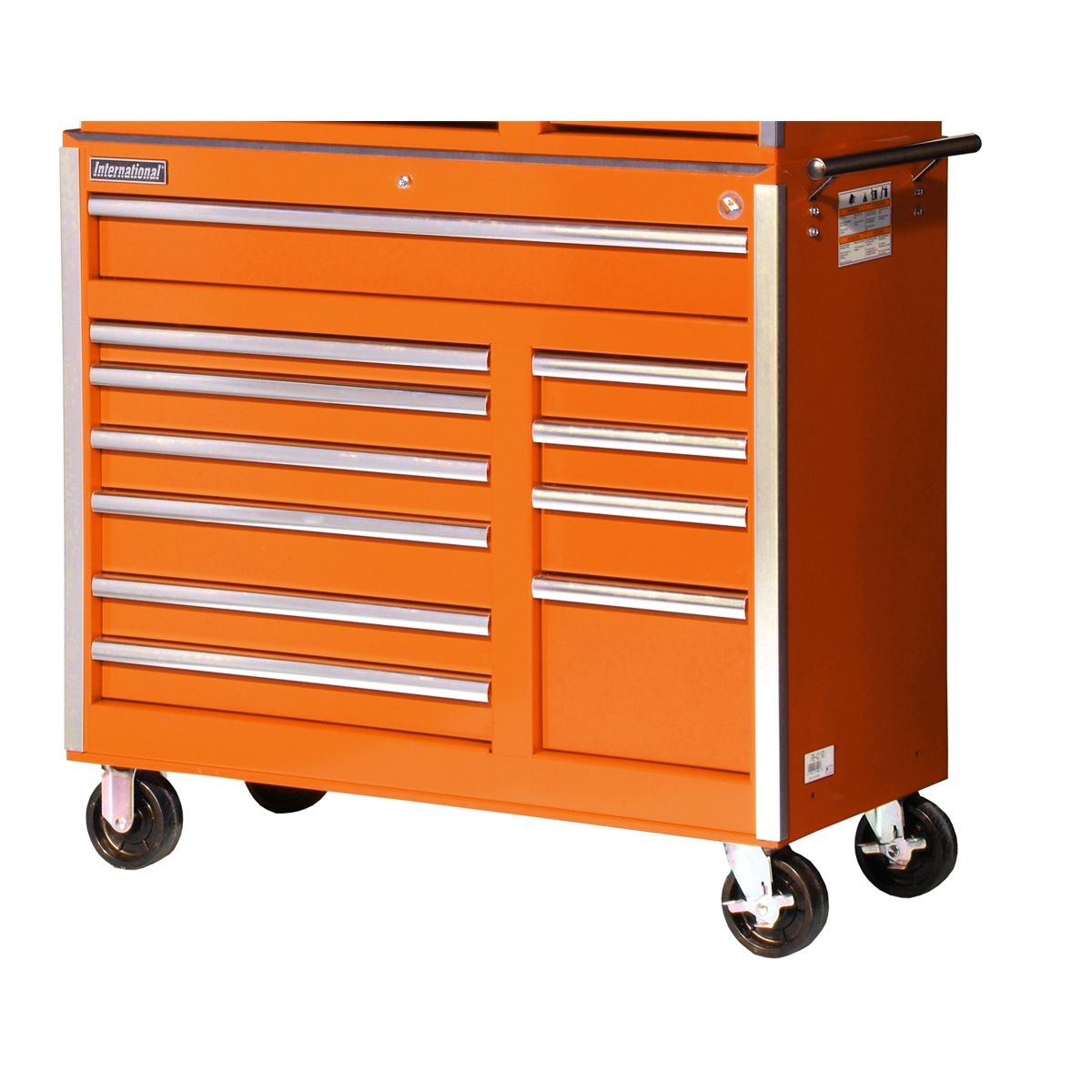 42" 11 DRAWER CABINET W/RB SLIDES ORANGE