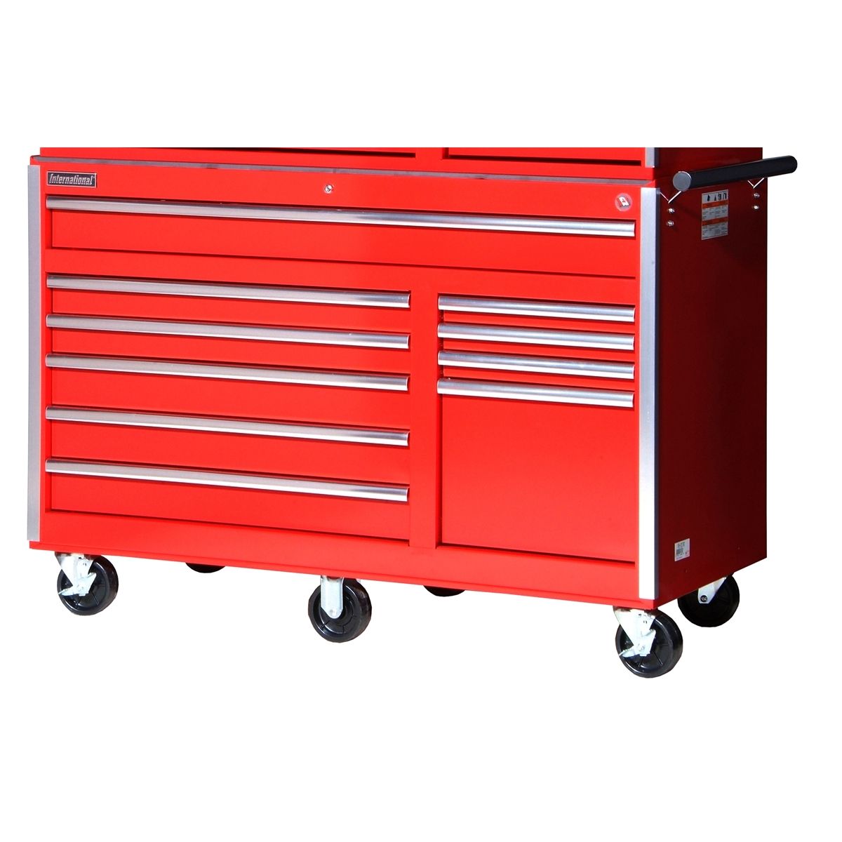 56" X 24" 10 DRAWER CABINET RED