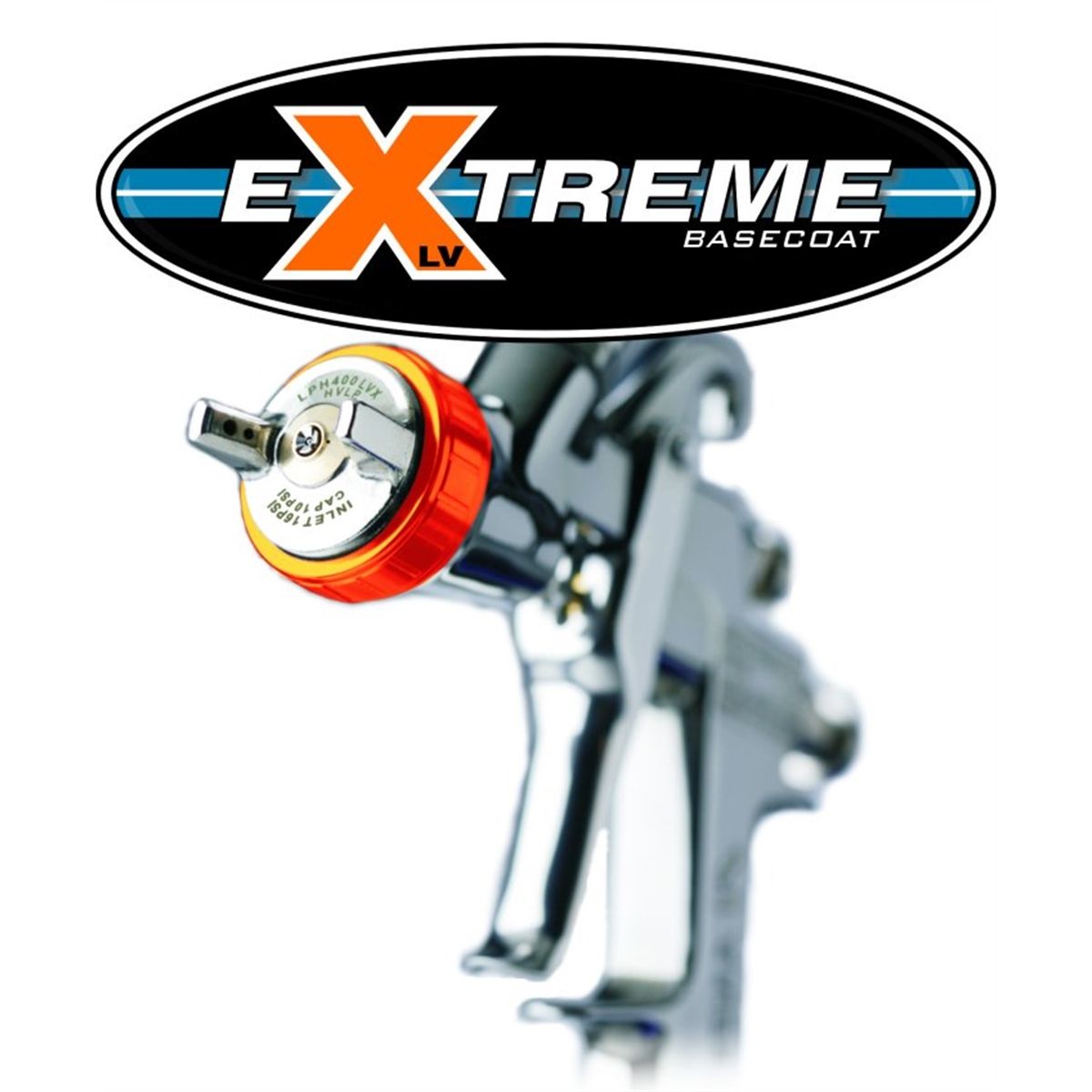 LPH400-144LVX eXtreme Basecoat Spray Gun, Iwata