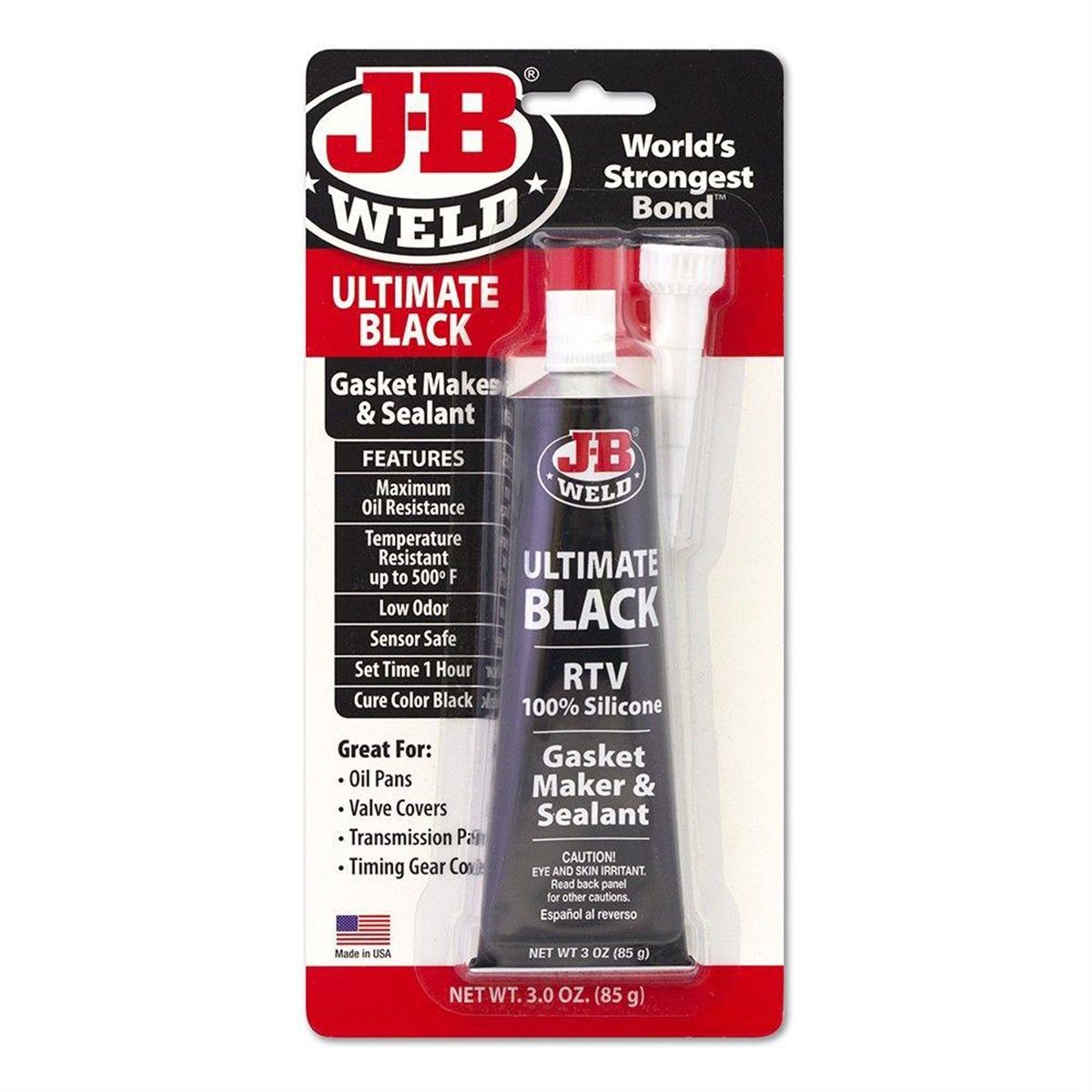 J-B Weld Ultimate Black High Temp Silicone Gasket Maker 3oz