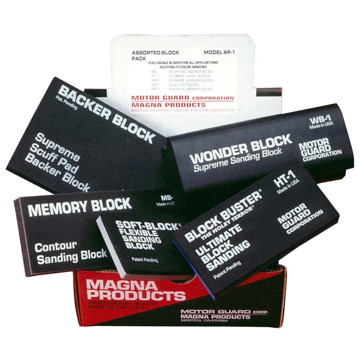 Assorted Sanding Blocks 5Pack Motor Guard AP1