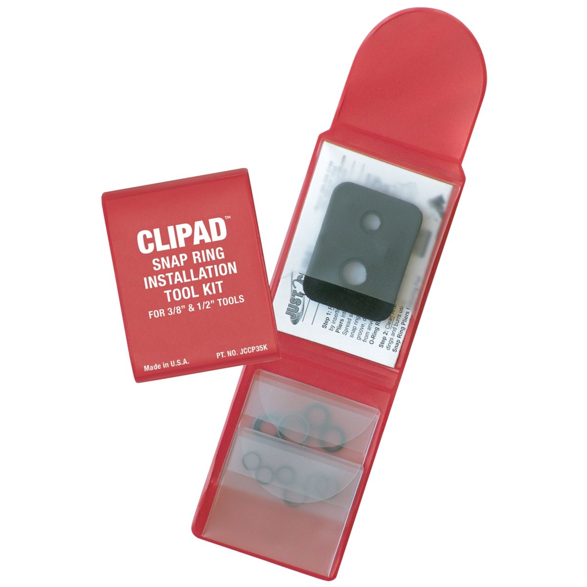 Clipad Snap Ring Installation Tool Kit, 3/8" and 1/2"
