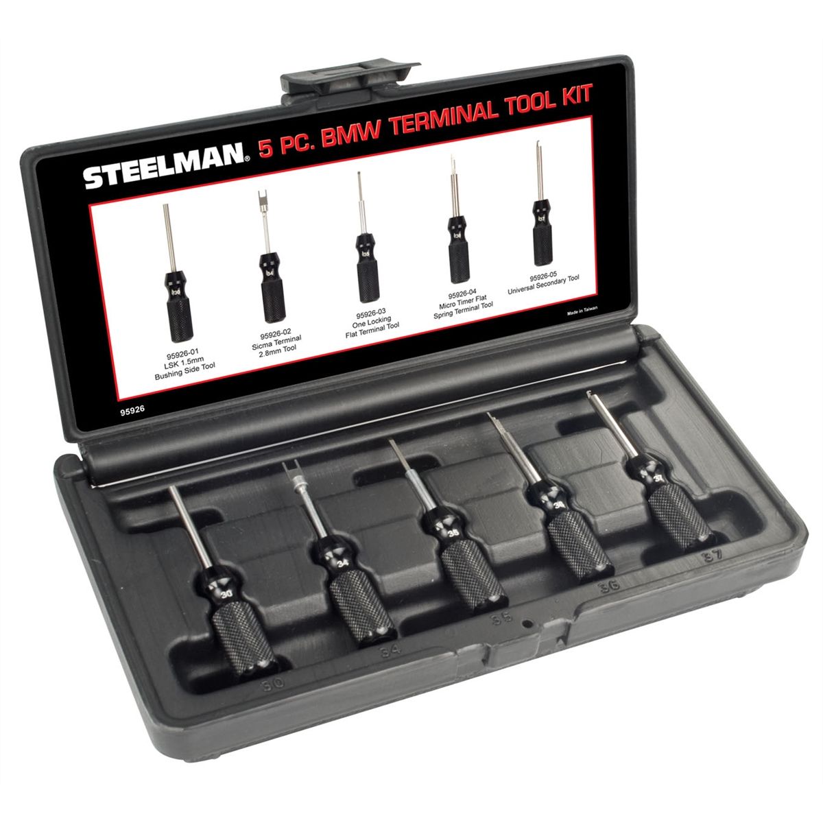 STEELMAN 95928 10-Piece Electrical Terminal Block Release Tool Kit for VW/Audi