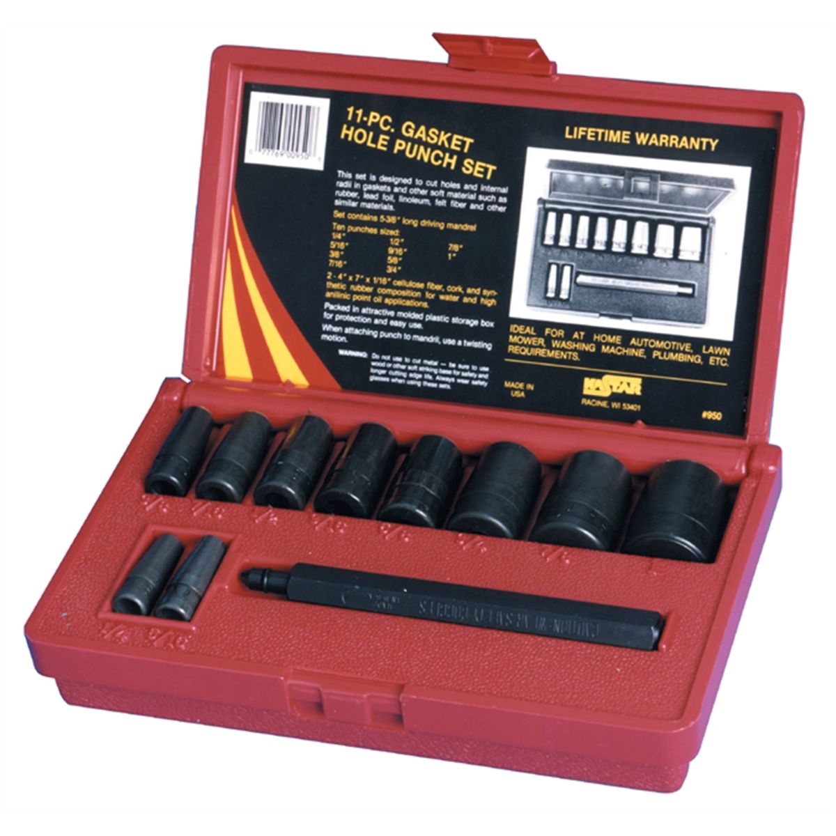 Gasket Hole Punch Set - 11-Pc