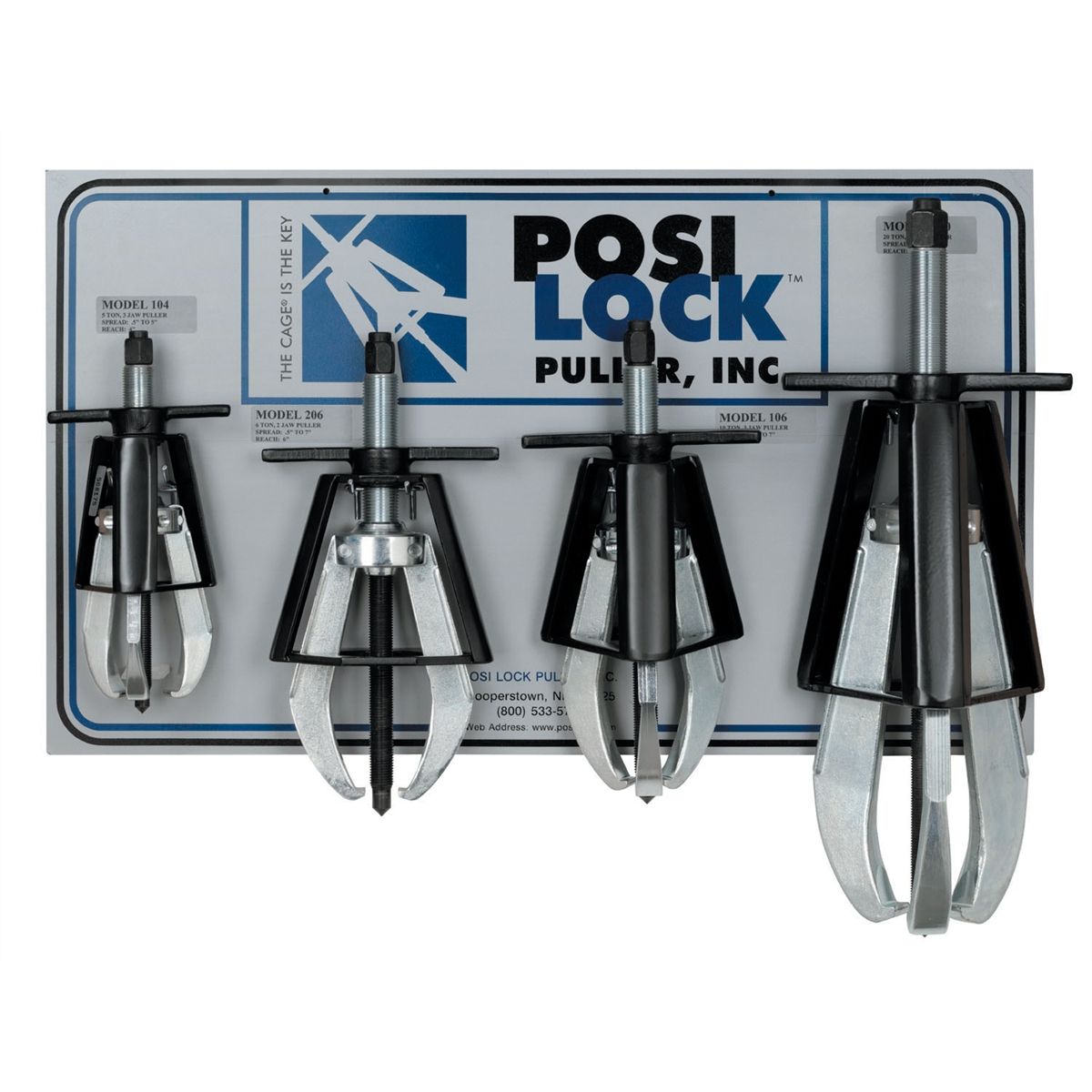sup Posi Lock 5-20 Ton Puller Display (2 and 3 Jaw)