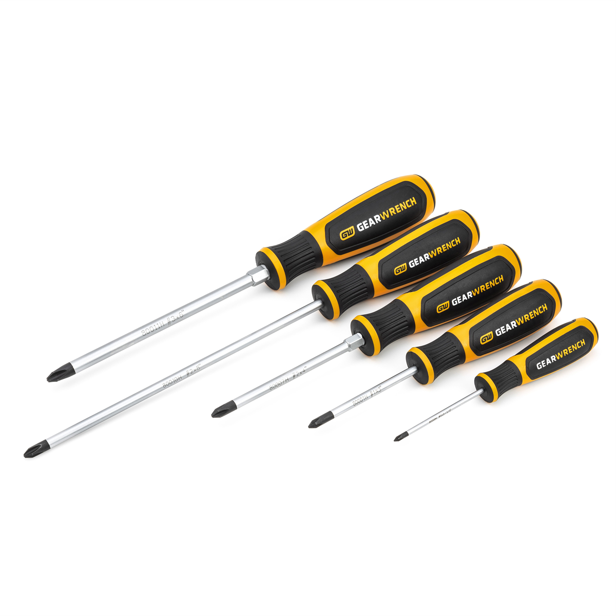 5 Piece Phillips® Dual Material Screwdriver Set
