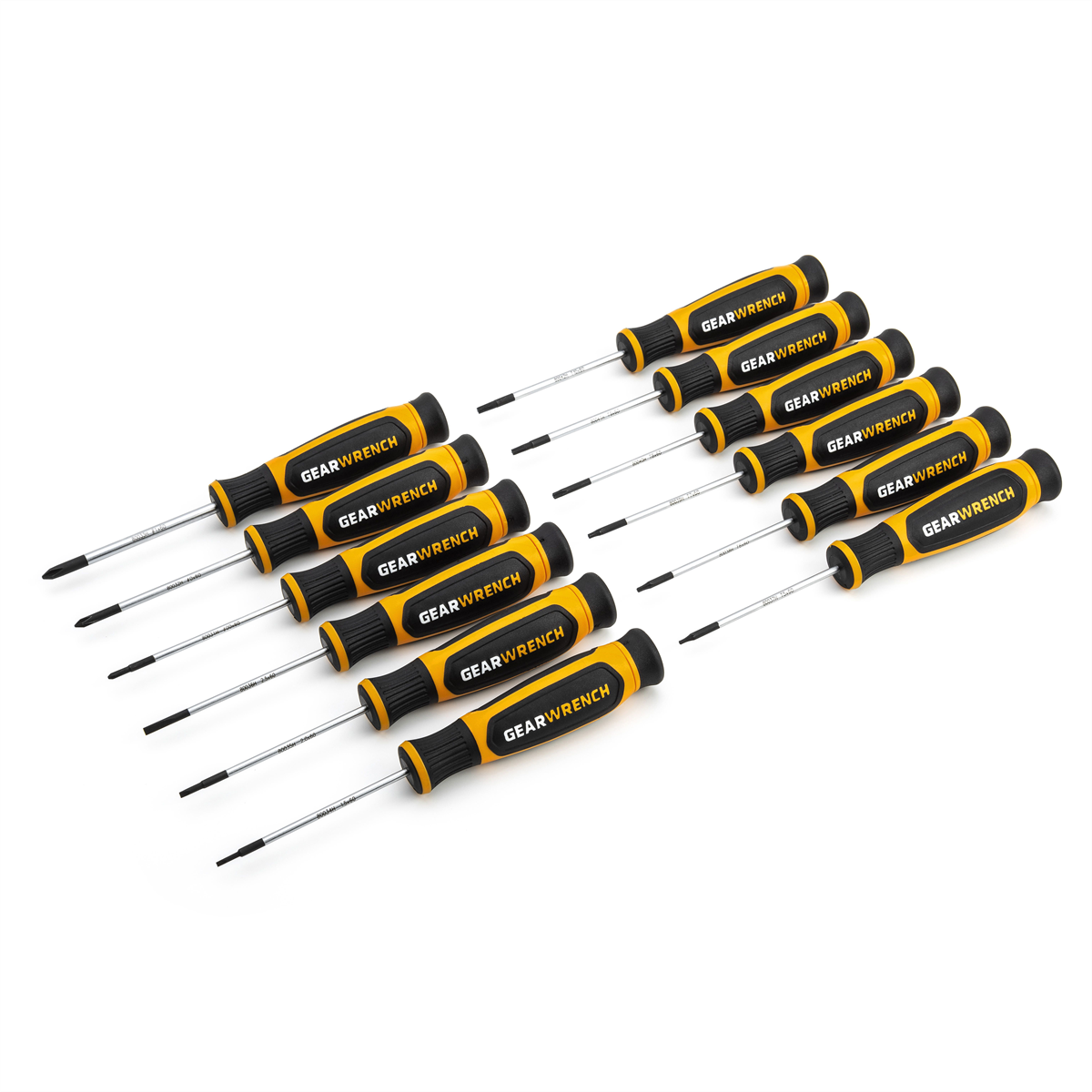 12 Piece Phillips®/Slotted/Torx® Mini Dual Material Screwdriver
