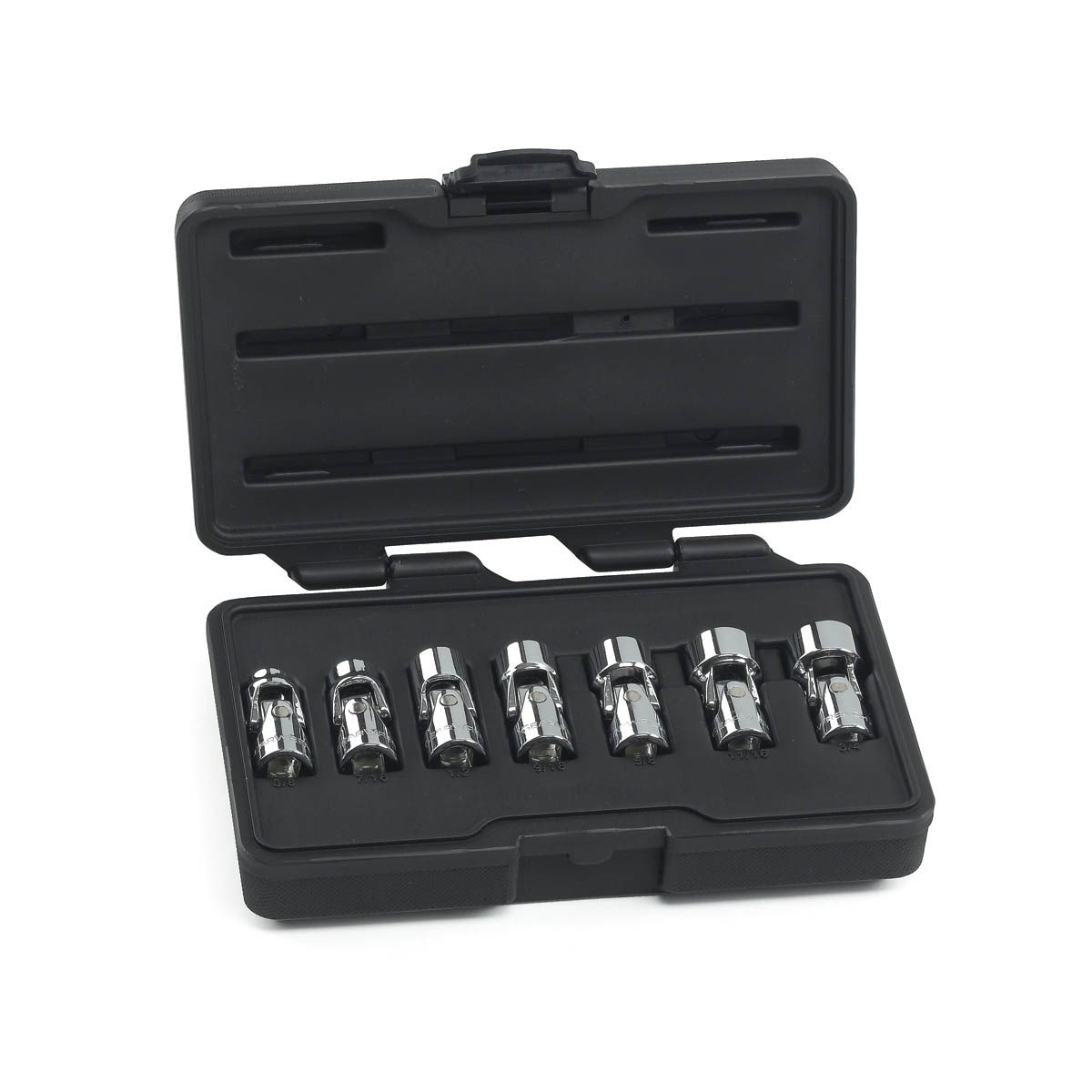 3/8 Inch Drive Fractional SAE 6 Pt Universal Flex Socket Set 7 P