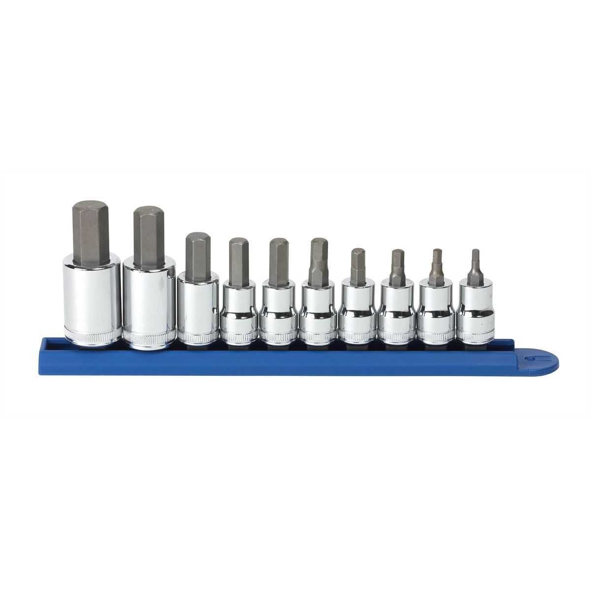 3/8 Inch & 1/4 Inch Drive Metric Hex Bit Socket Set - 10-Pc