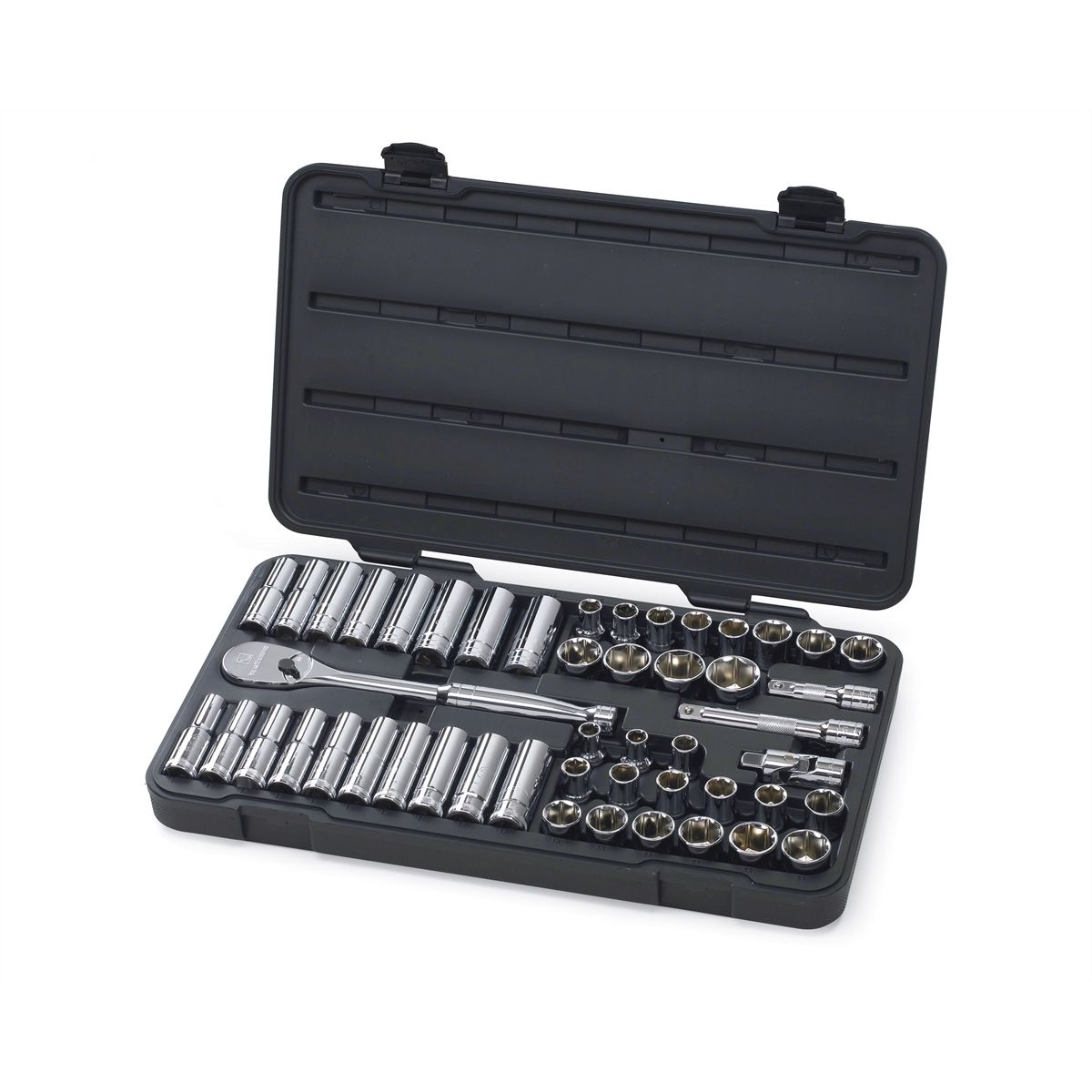 1/2 Inch Drive 6 Pt SAE/Metric Socket Set 49 Pc