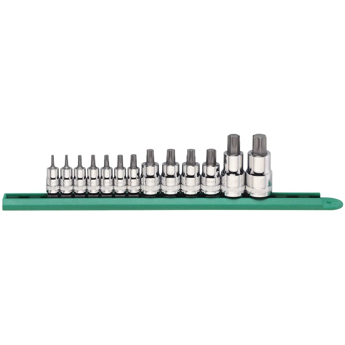 (image for) 1/4, 3/8, 1/2 Inch Drive Stubby Torx Bit Set 13-Pc