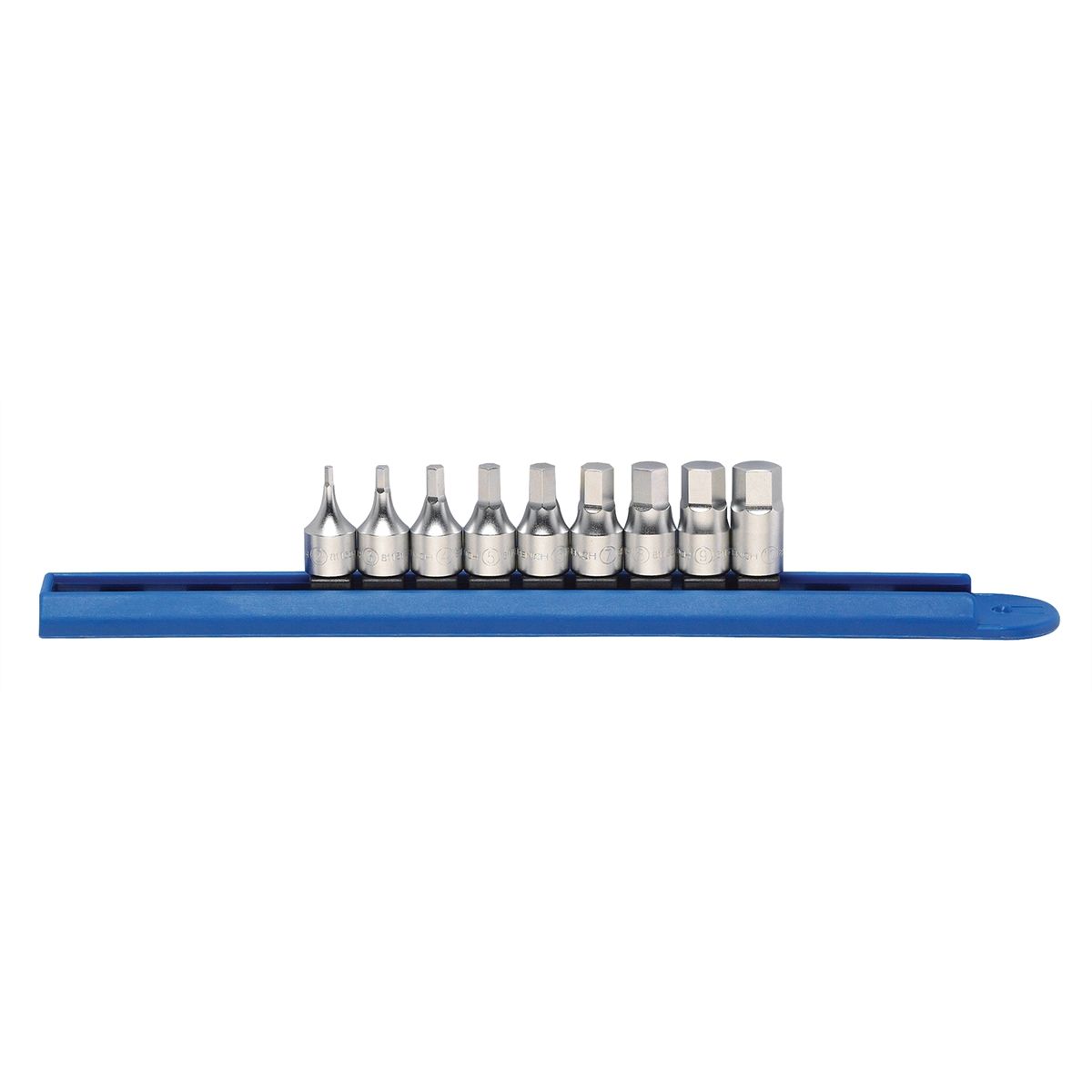 9-Pc 1/4" Drive Metric Stubby Hex Bit Set