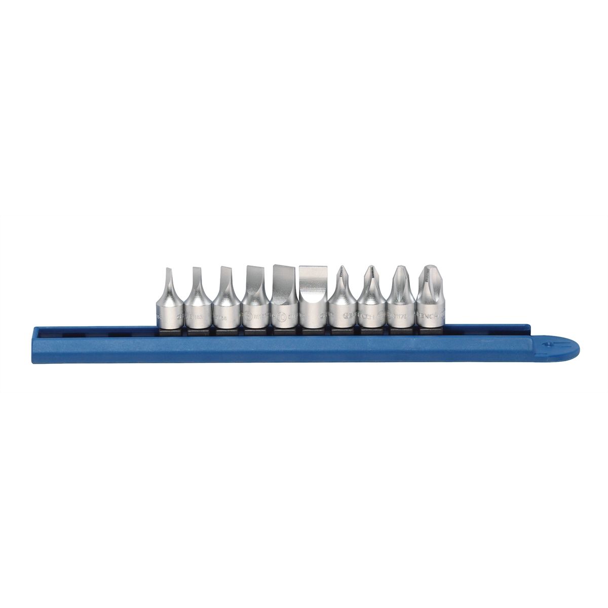 10-Pc 1/4" Drive Phillips and Slotted Bit Driver